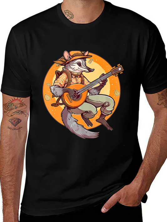 Bard Raccoon T-Shirt - Musician Animal Tee