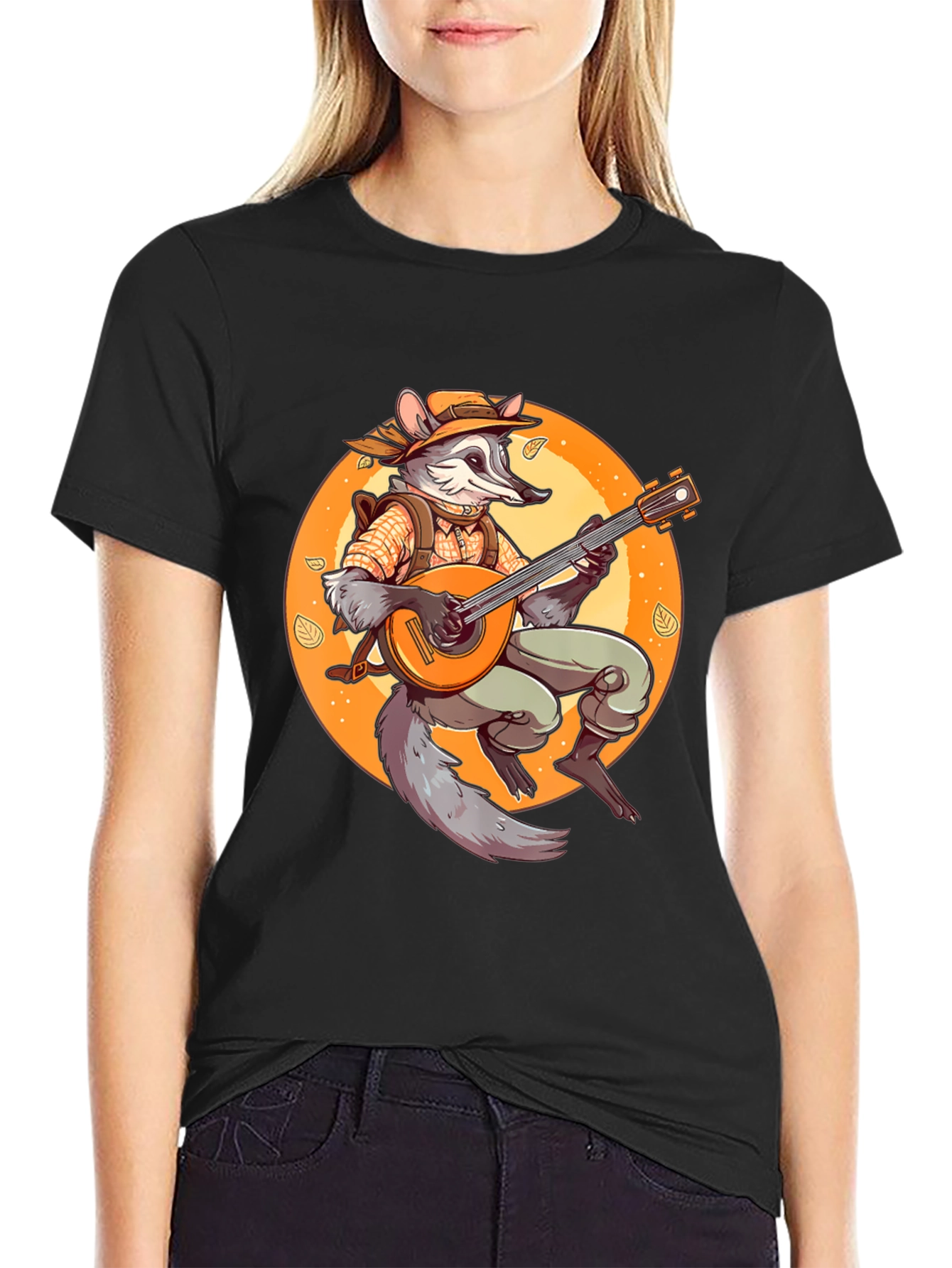 Bard Raccoon T-Shirt - Musician Animal Tee