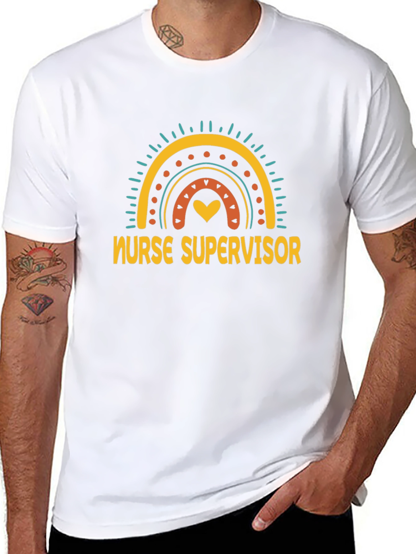Nurse Supervisor Rainbow Graphic T-Shirt