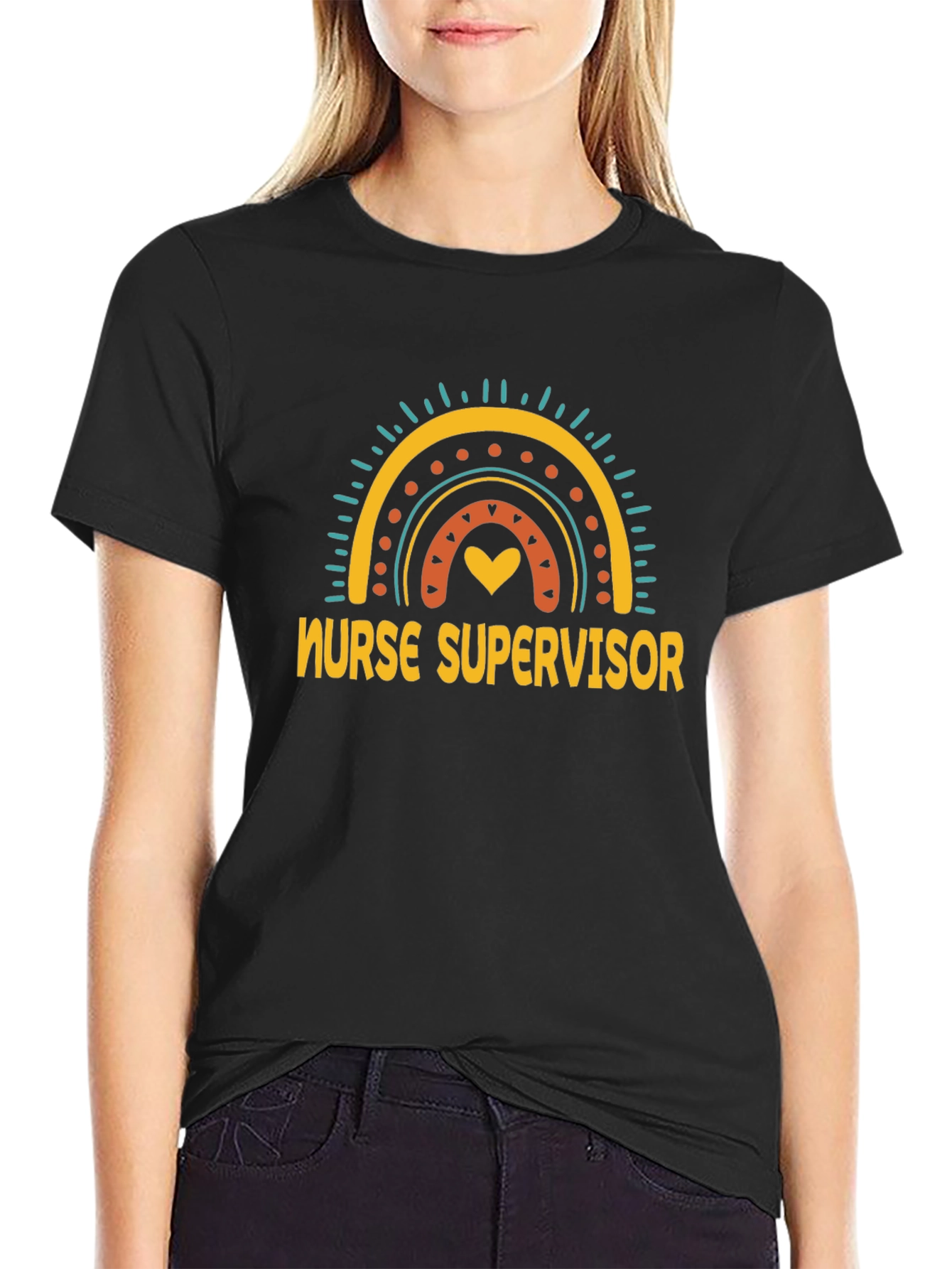 Nurse Supervisor Rainbow Graphic T-Shirt