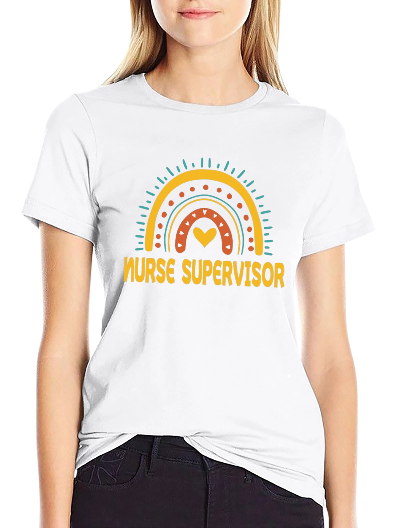 Nurse Supervisor Rainbow Graphic T-Shirt