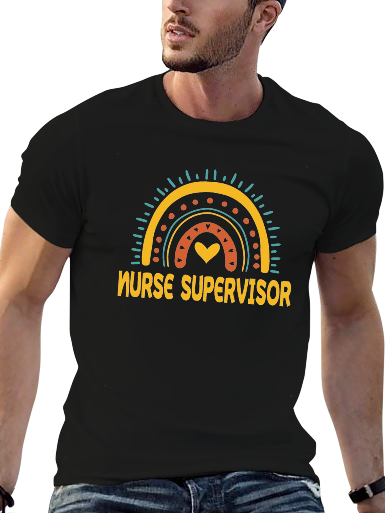 Nurse Supervisor Rainbow Graphic T-Shirt