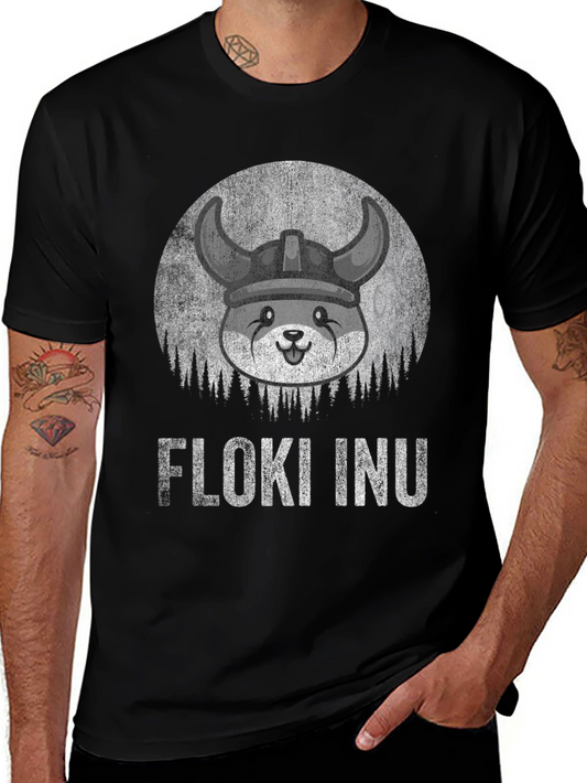 Floki Inu Viking Graphic Tee - Black Cotton T-Shirt