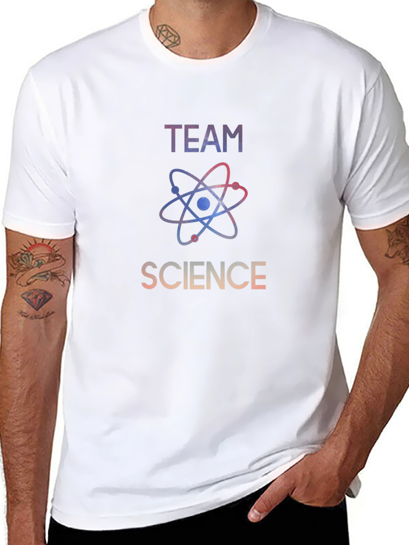 Team Science Graphic Tee - Stylish Black T-Shirt