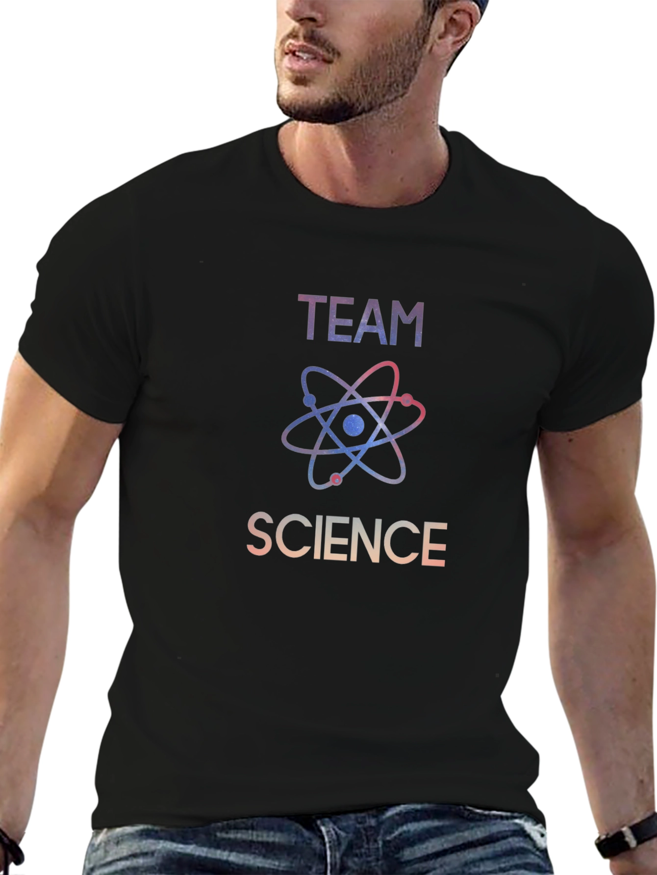 Team Science Graphic Tee - Stylish Black T-Shirt