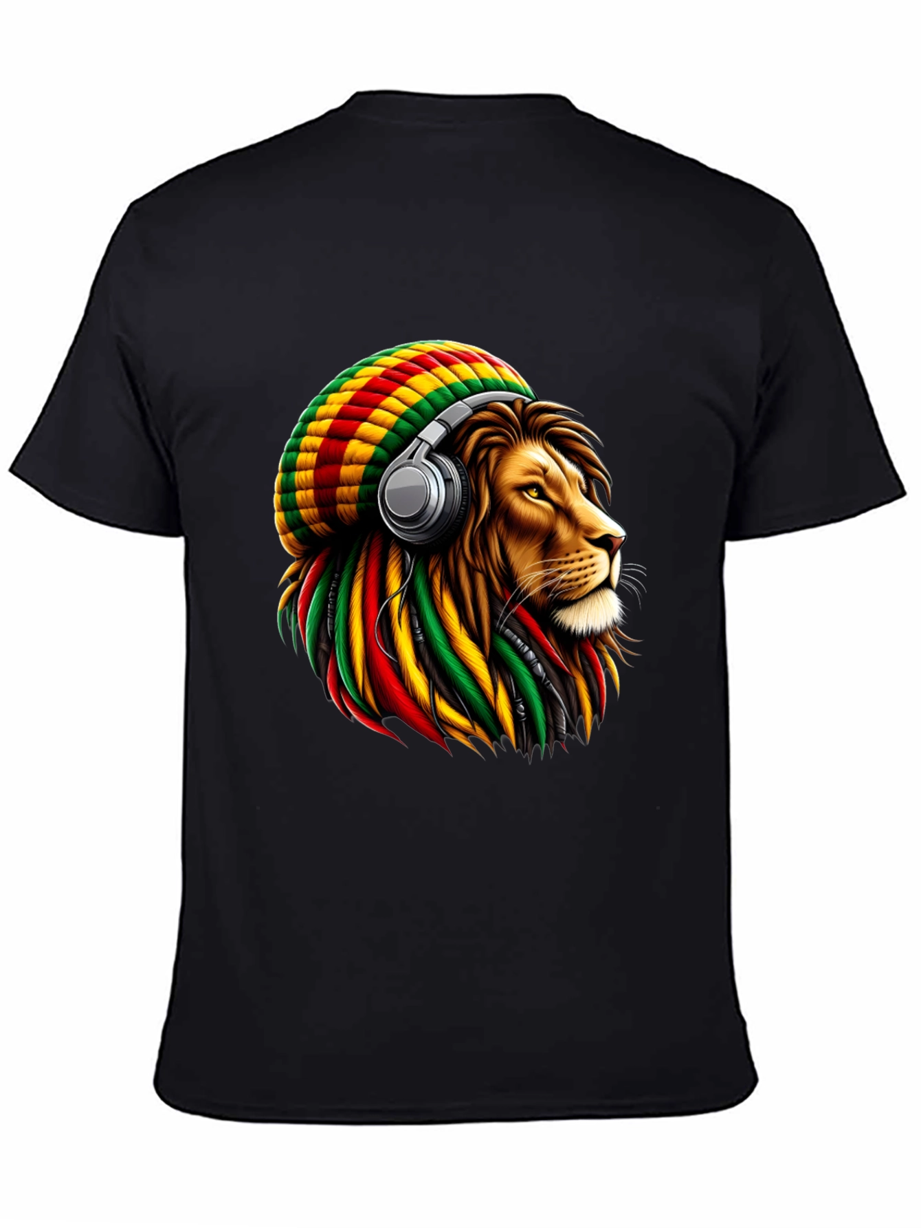 Rasta Lion Headphone T-Shirt