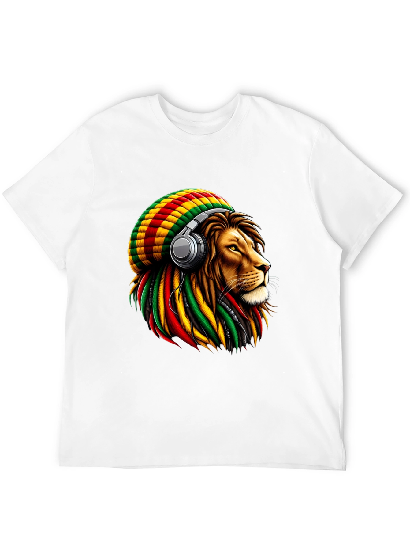 Rasta Lion Headphone T-Shirt