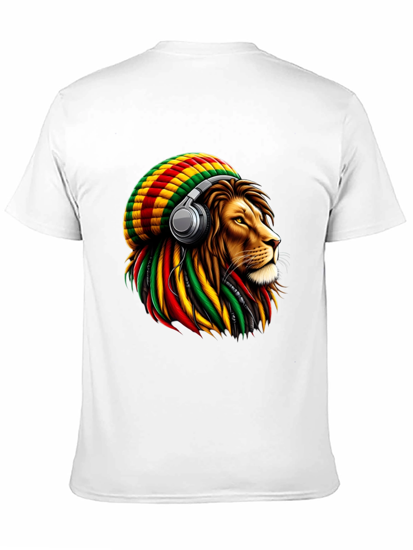 Rasta Lion Headphone T-Shirt