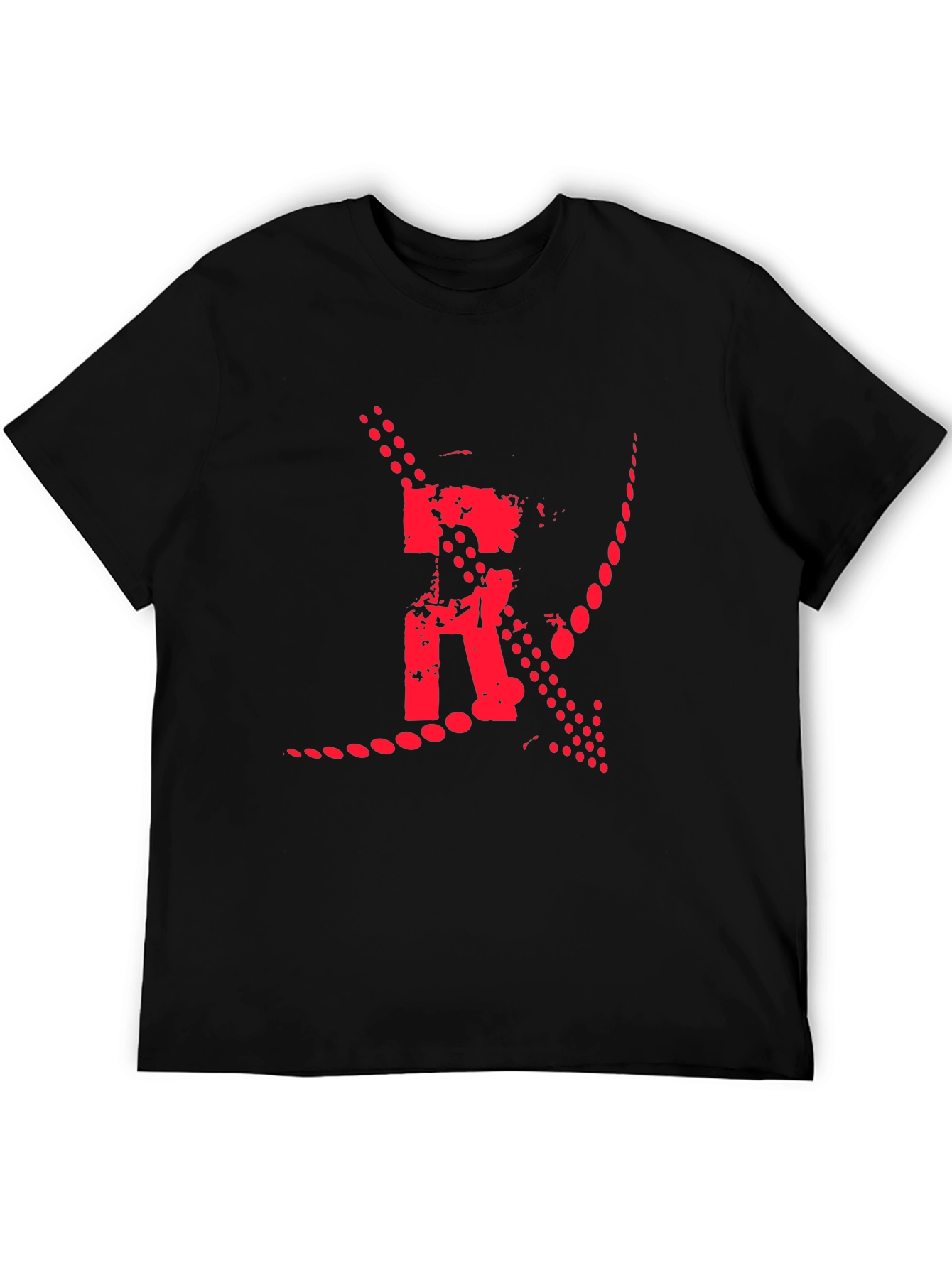 Bold Graphic Print Tee - Black