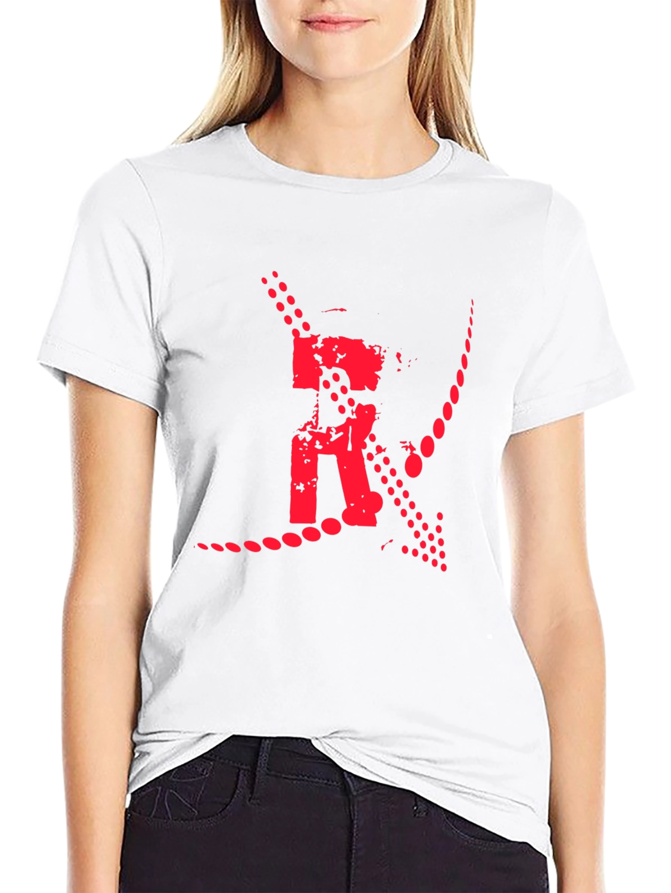 Bold Graphic Print Tee - Black