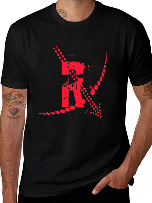 Bold Graphic Print Tee - Black