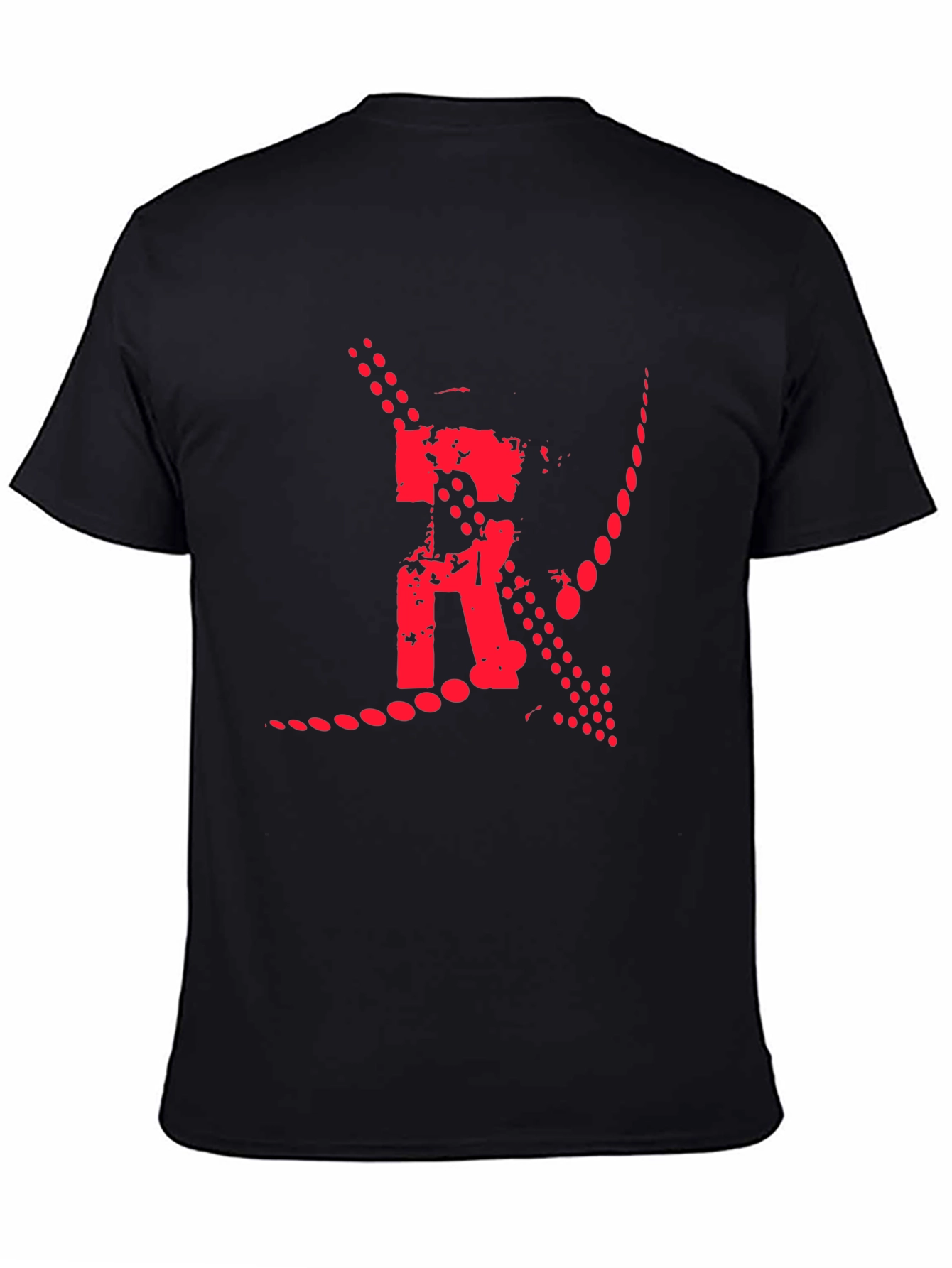 Bold Graphic Print Tee - Black
