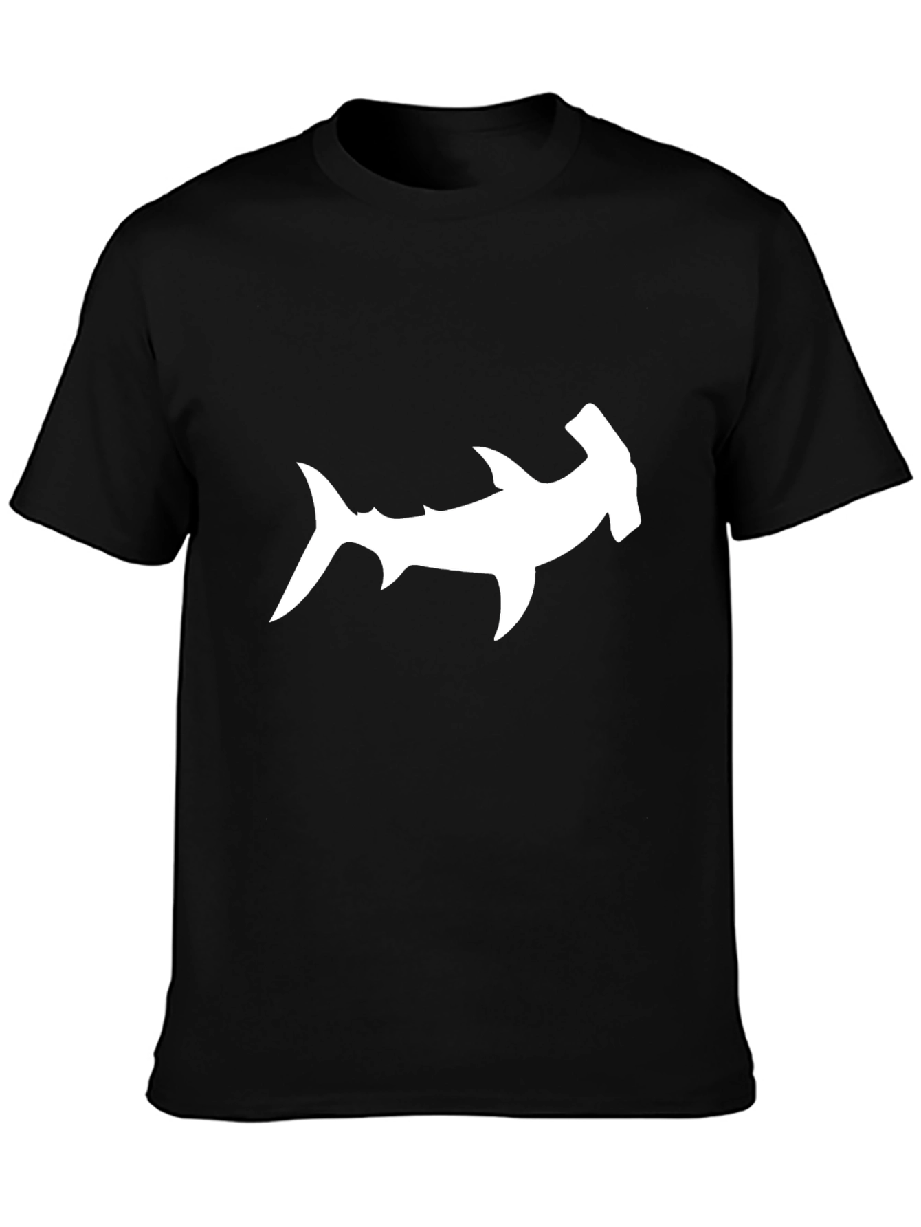 Hammerhead Shark Graphic Tee - Black Cotton T-Shirt