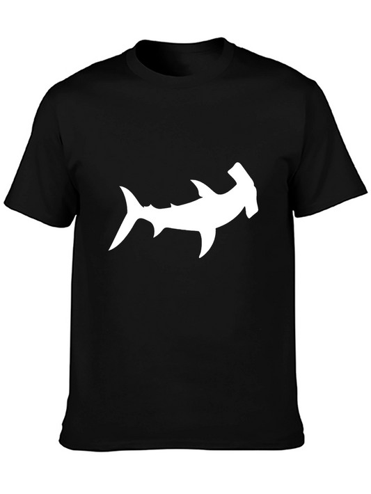 Hammerhead Shark Graphic Tee - Black Cotton T-Shirt