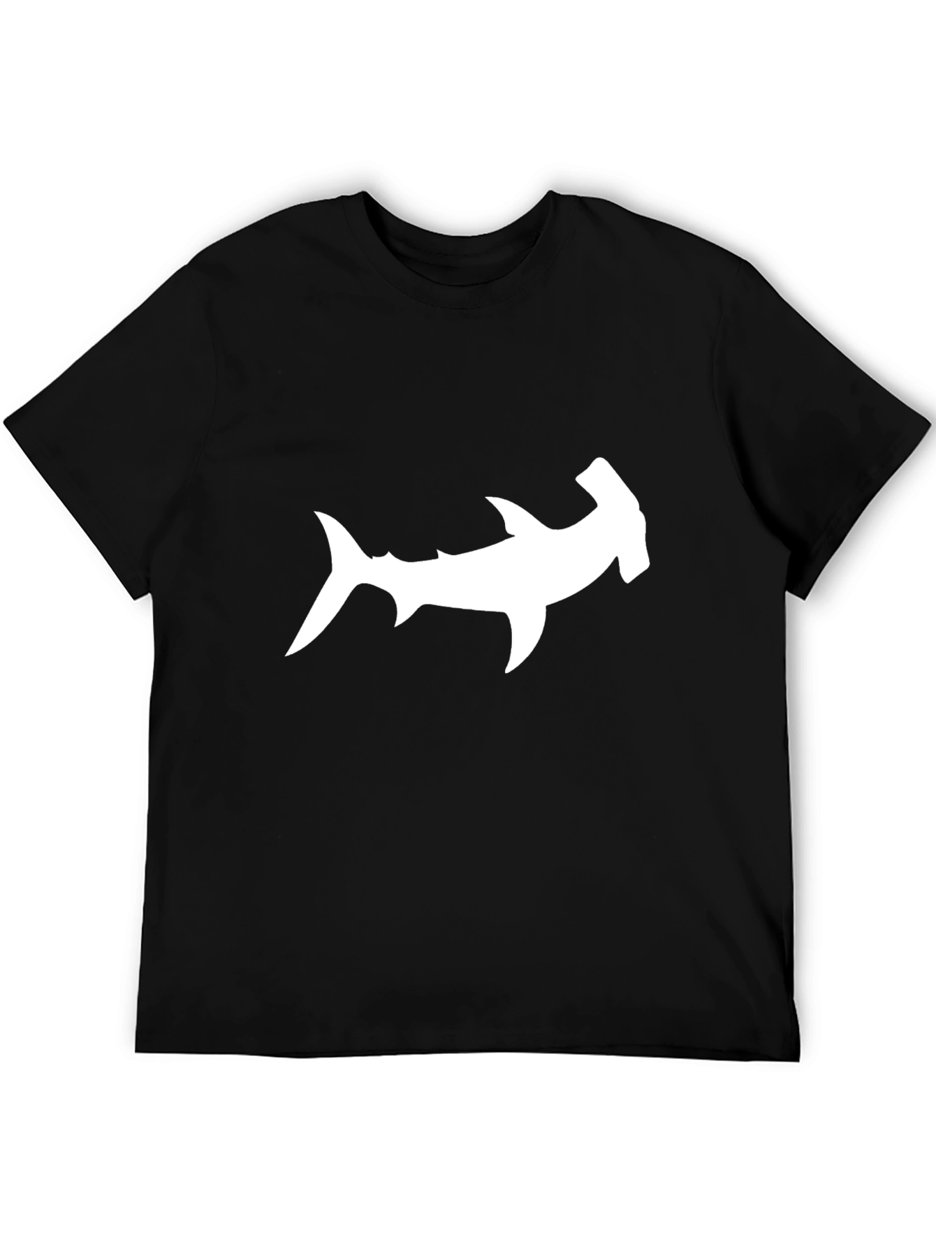 Hammerhead Shark Graphic Tee - Black Cotton T-Shirt