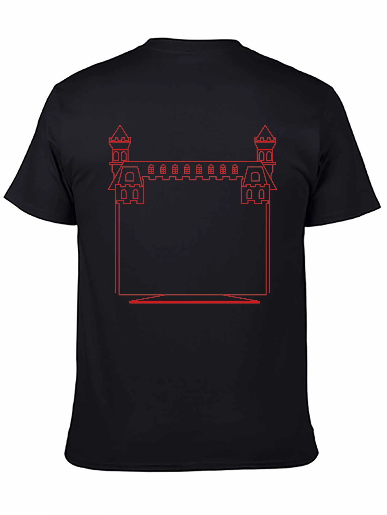 Castle Outline Graphic Tee - Black