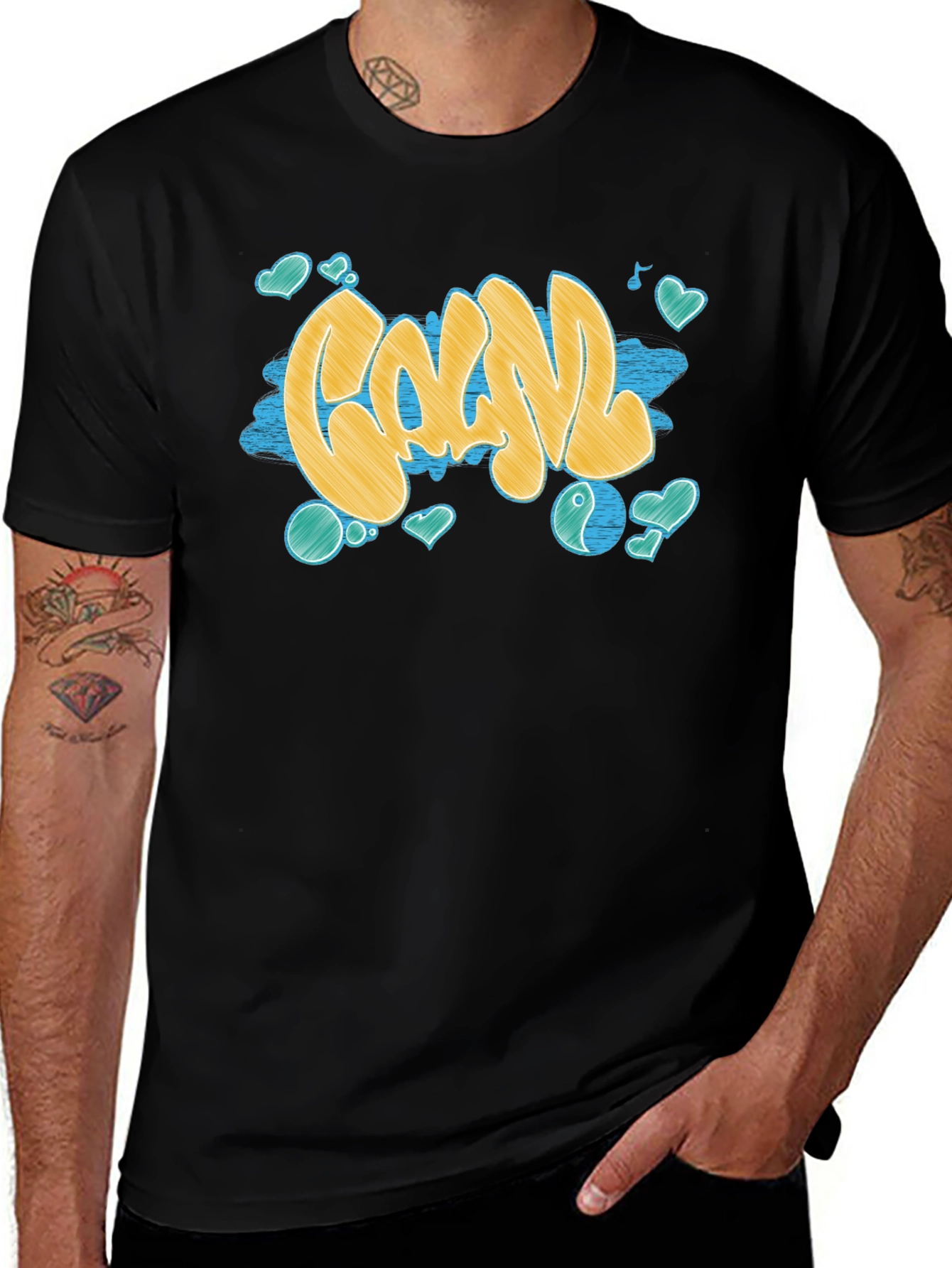 Cool Graffiti T-Shirt - Black
