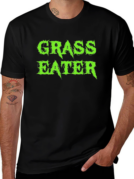 Grass Eater Graphic Print Black T-Shirt
