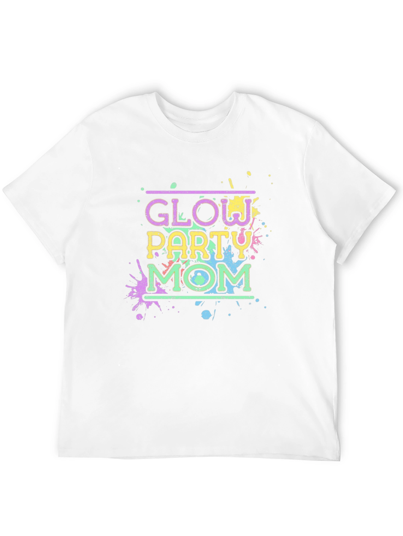 Glow Party Mom T-Shirt - Neon Fun!