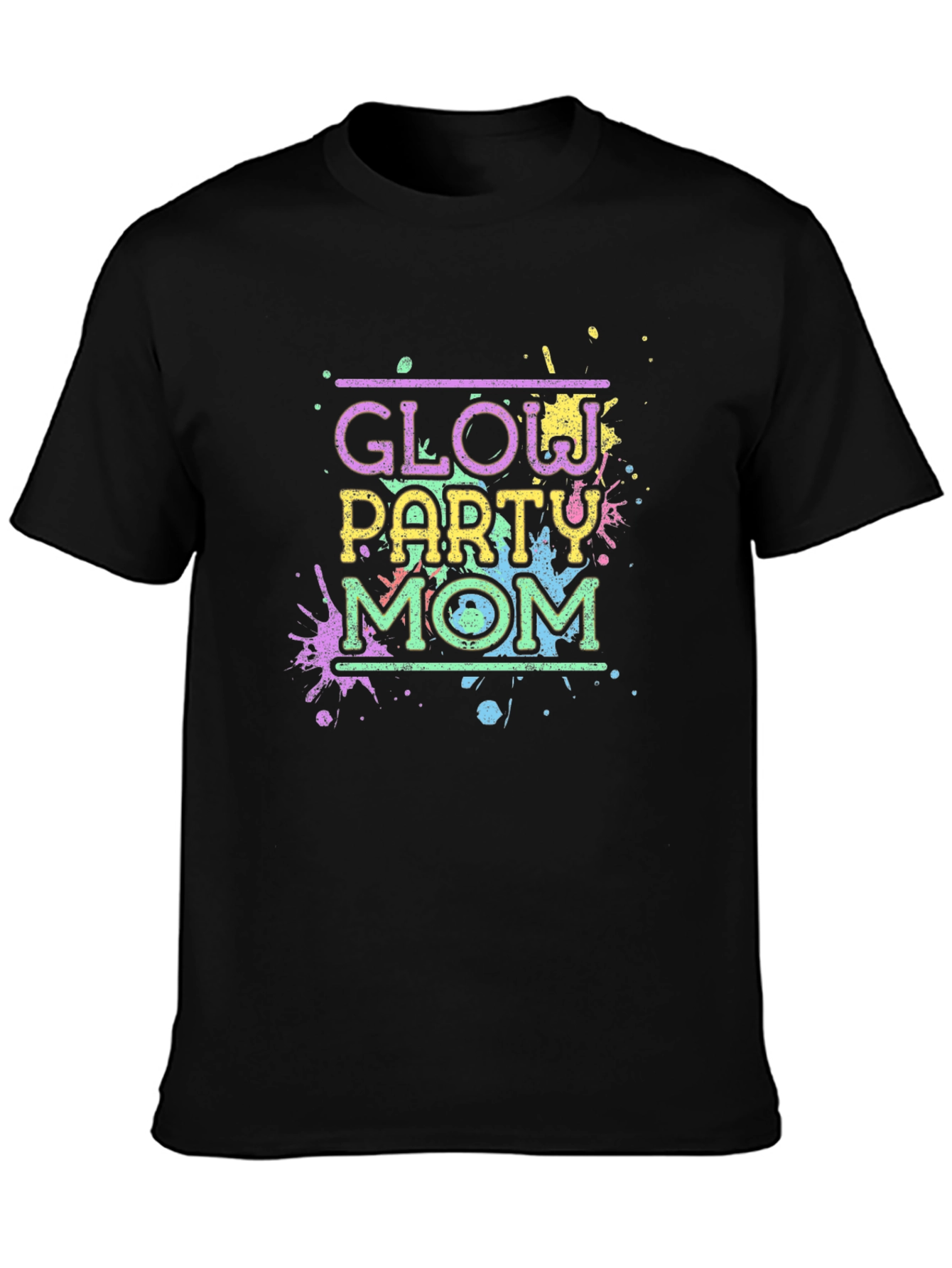 Glow Party Mom T-Shirt - Neon Fun!