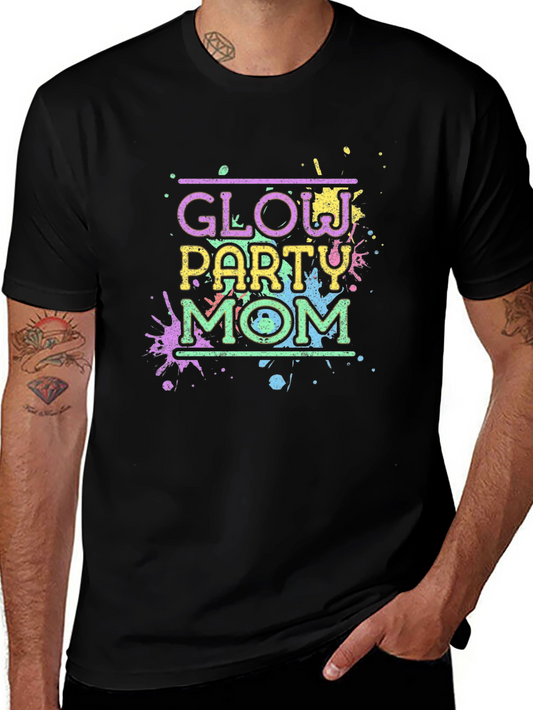 Glow Party Mom T-Shirt - Neon Fun!
