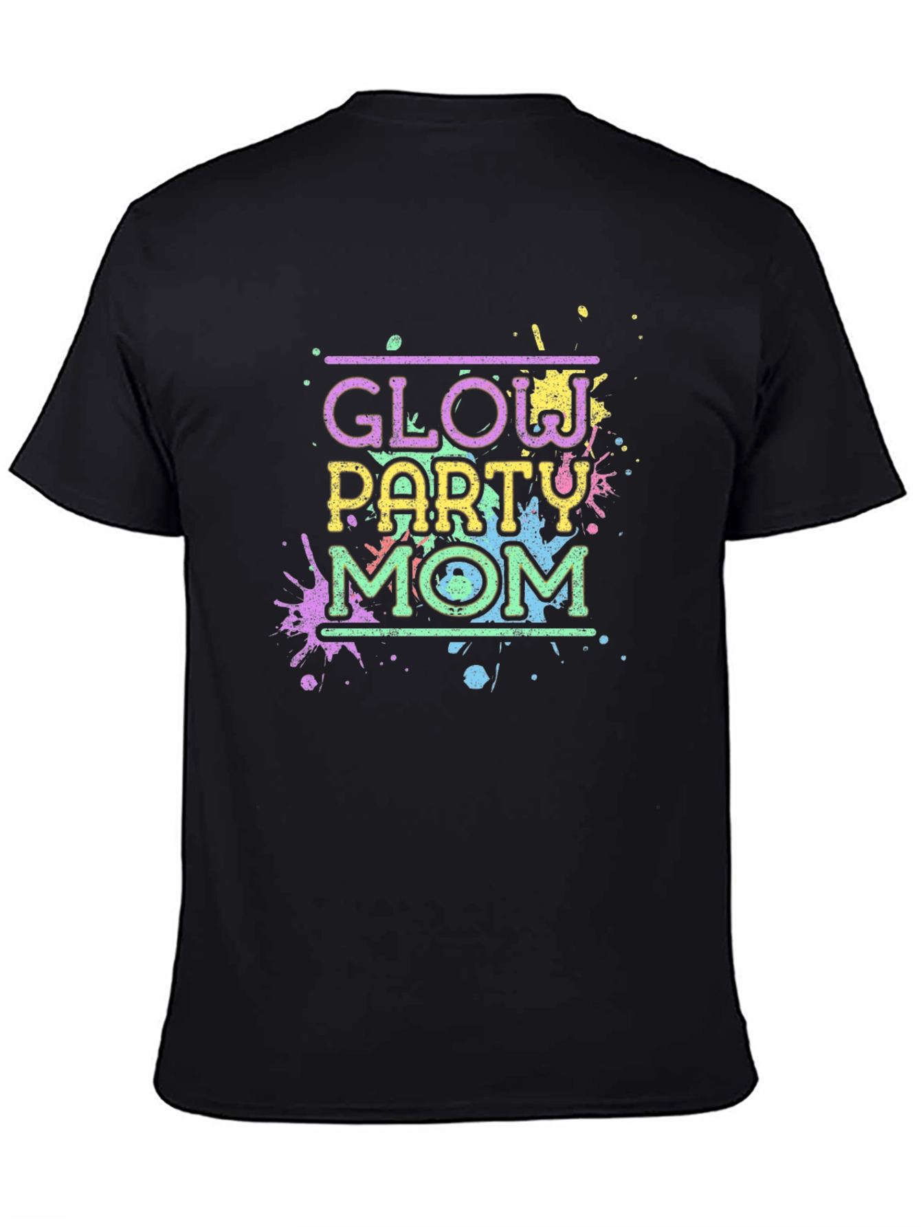 Glow Party Mom T-Shirt - Neon Fun!