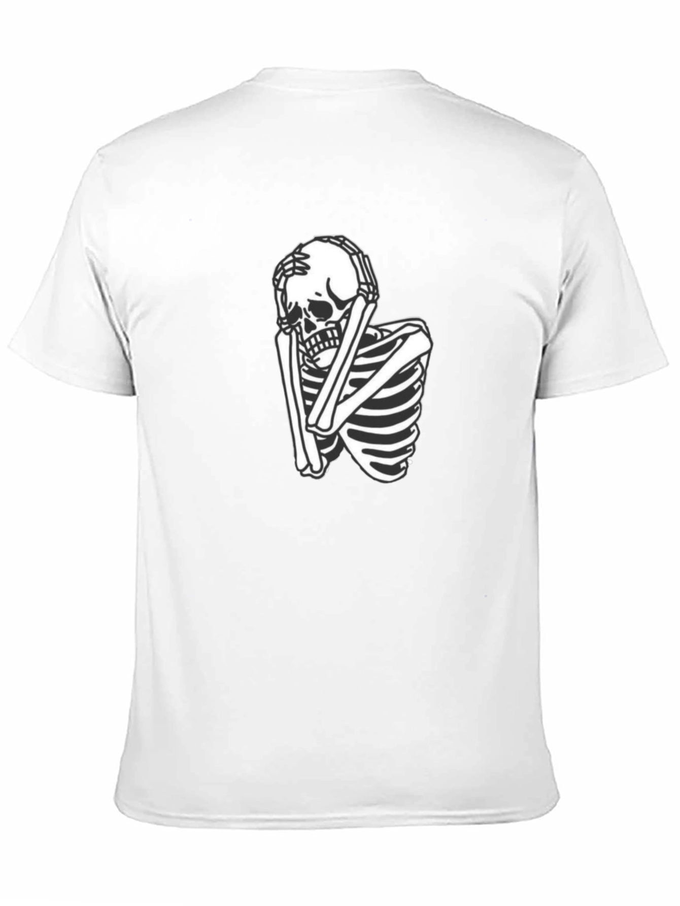 Skeleton Graphic Tee - Trendy Black T-Shirt