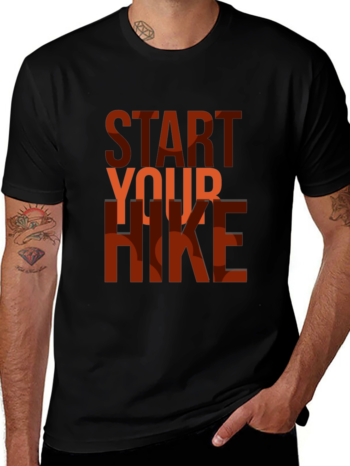 Start Your Hike Graphic T-Shirt - Black
