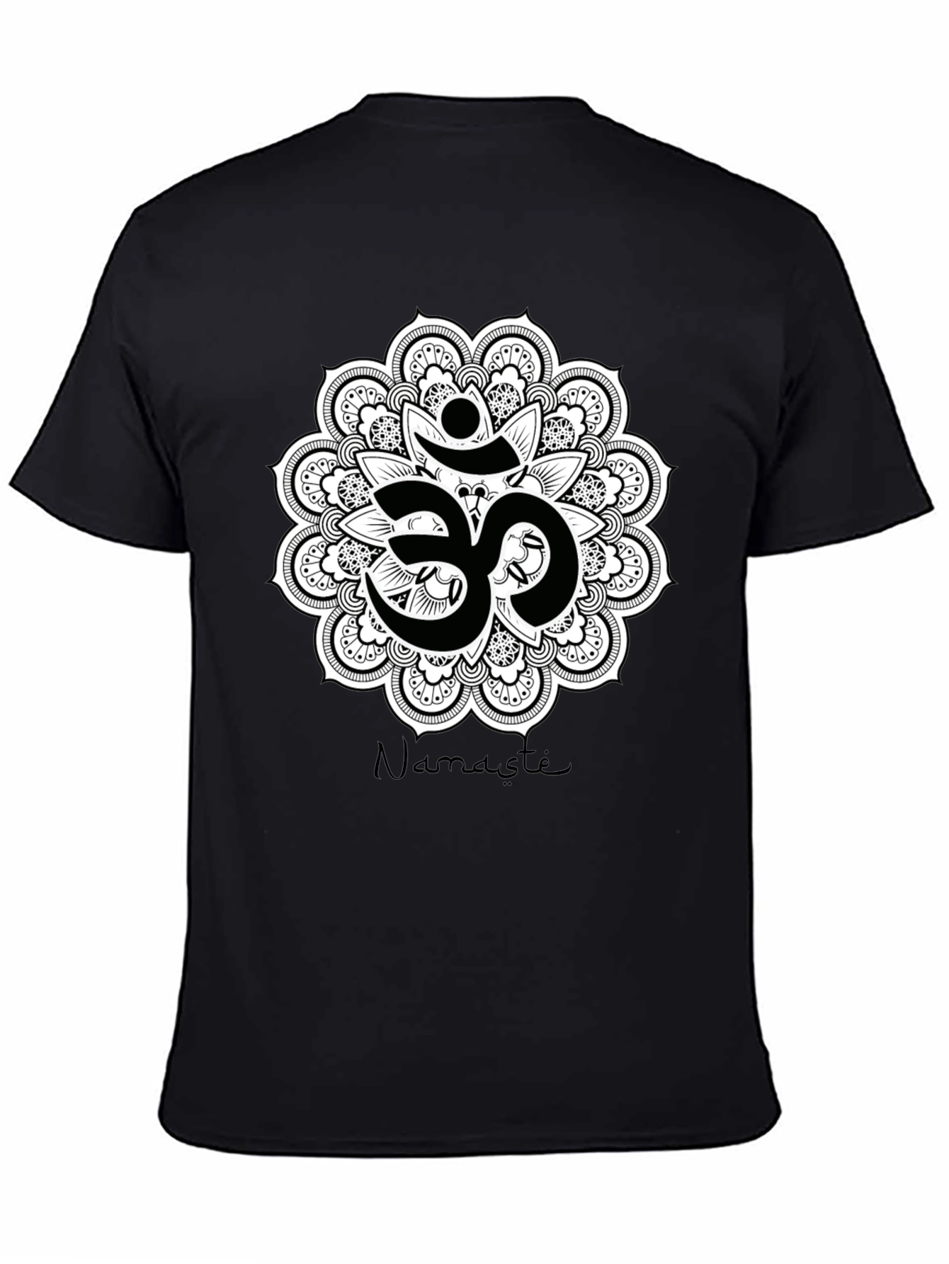 Om Mandala Namaste Black T-Shirt