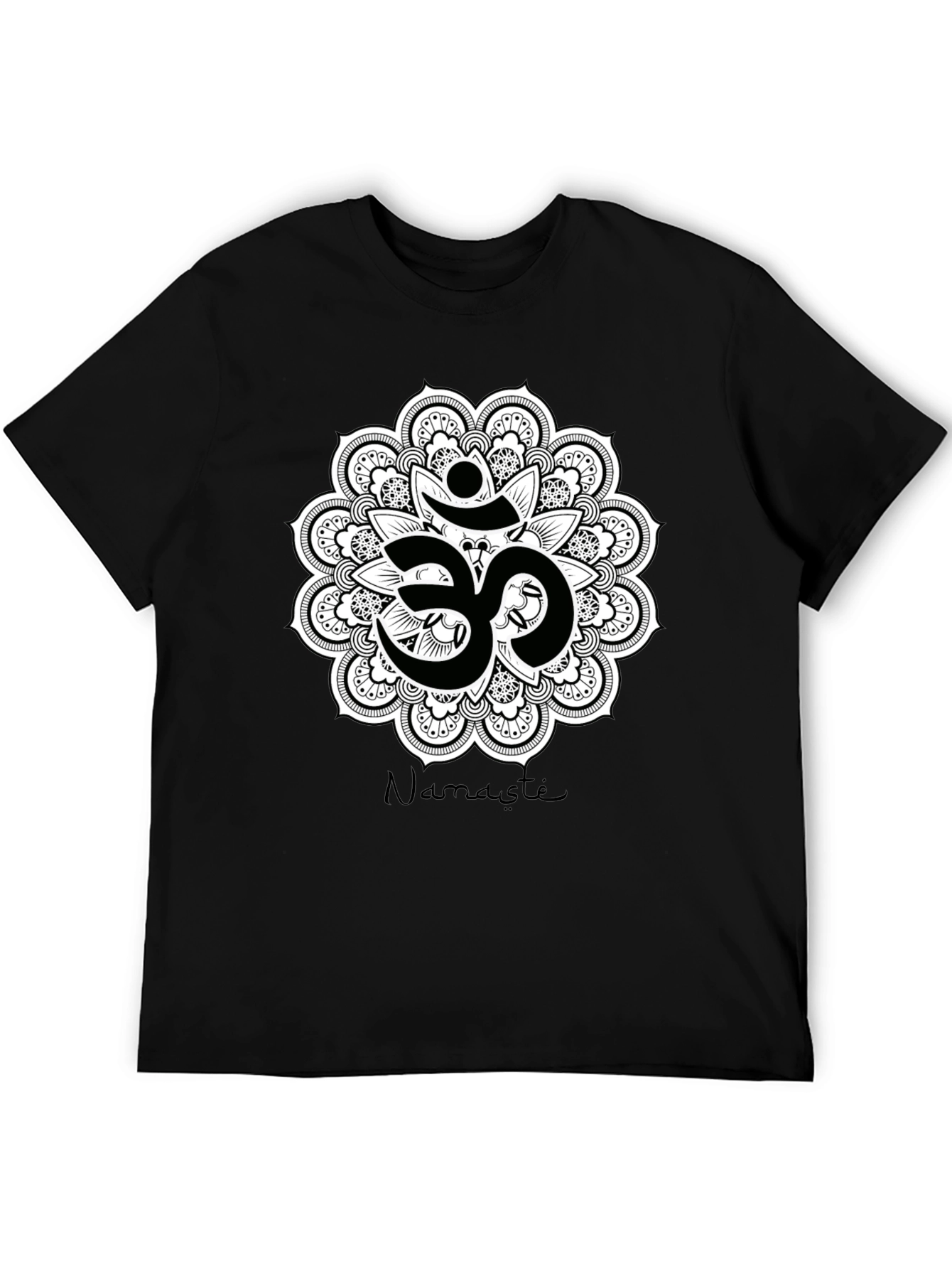 Om Mandala Namaste Black T-Shirt
