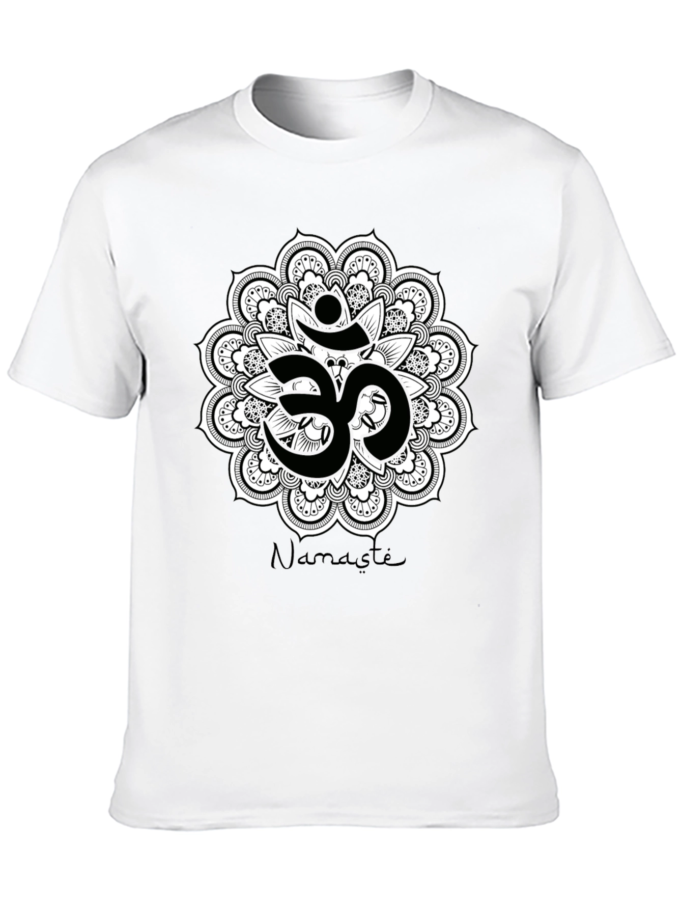 Om Mandala Namaste Black T-Shirt