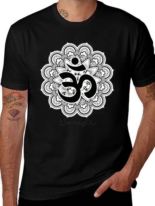 Om Mandala Namaste Black T-Shirt