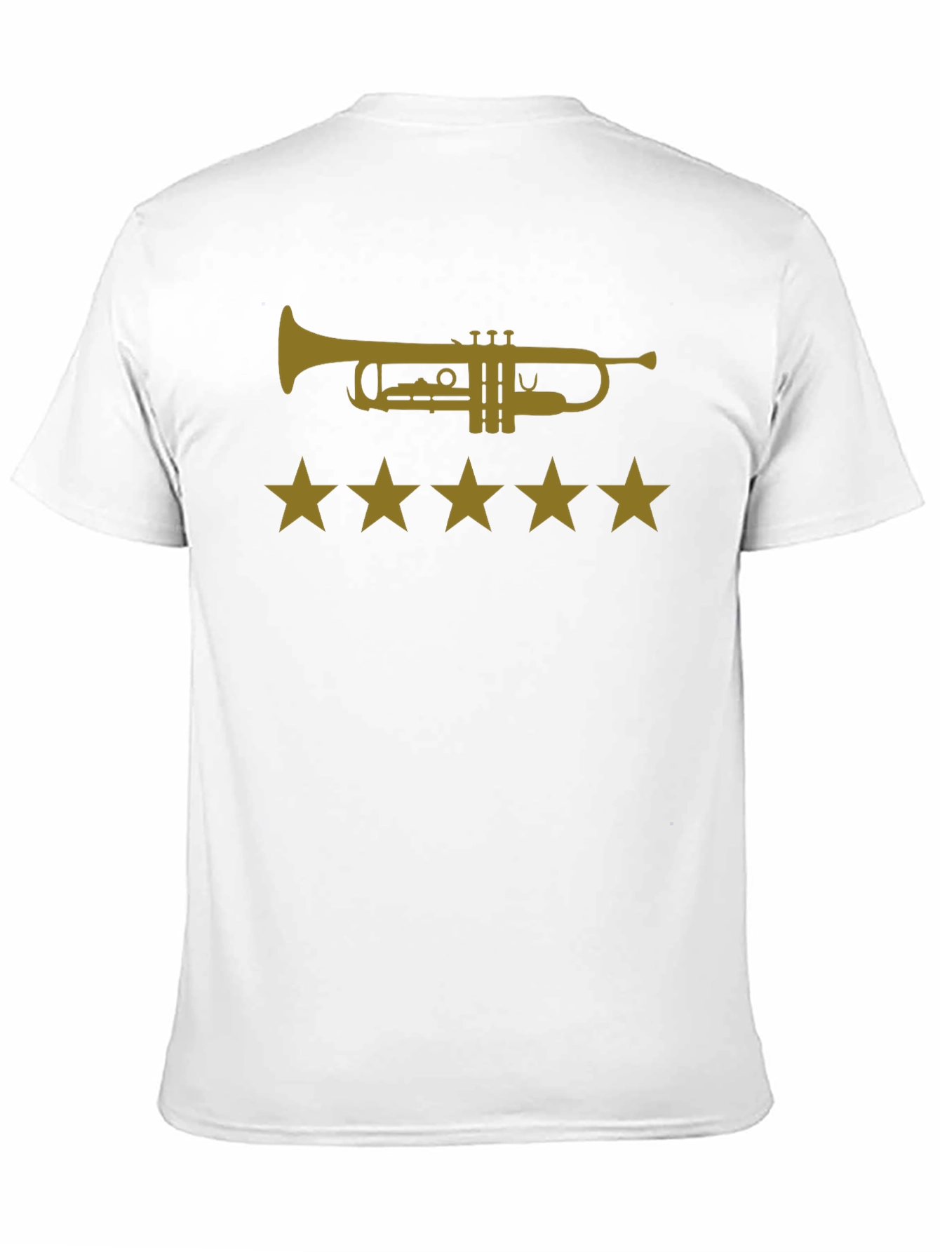 Trumpet & Stars Graphic Tee - Cool Music Shirt