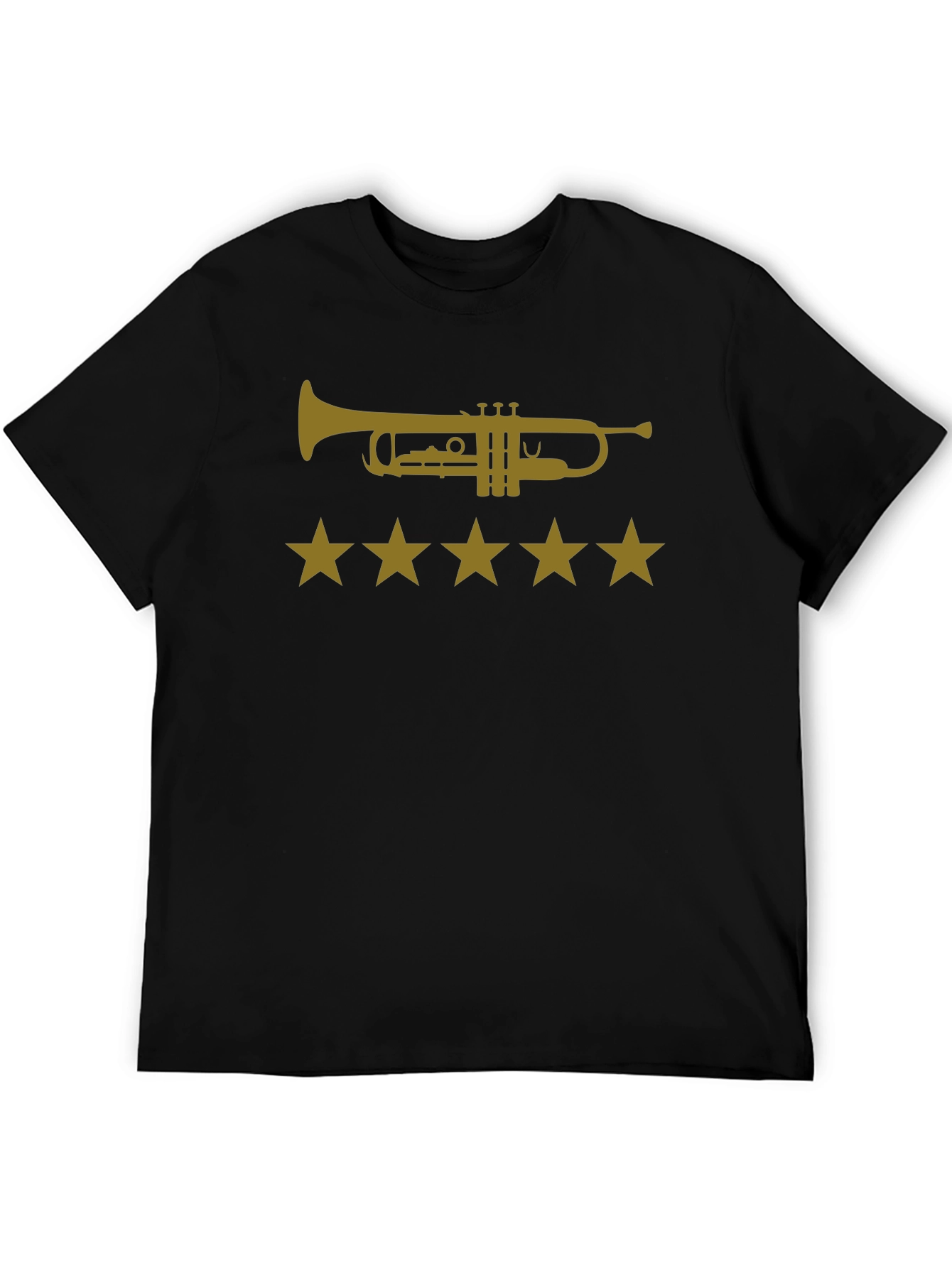 Trumpet & Stars Graphic Tee - Cool Music Shirt