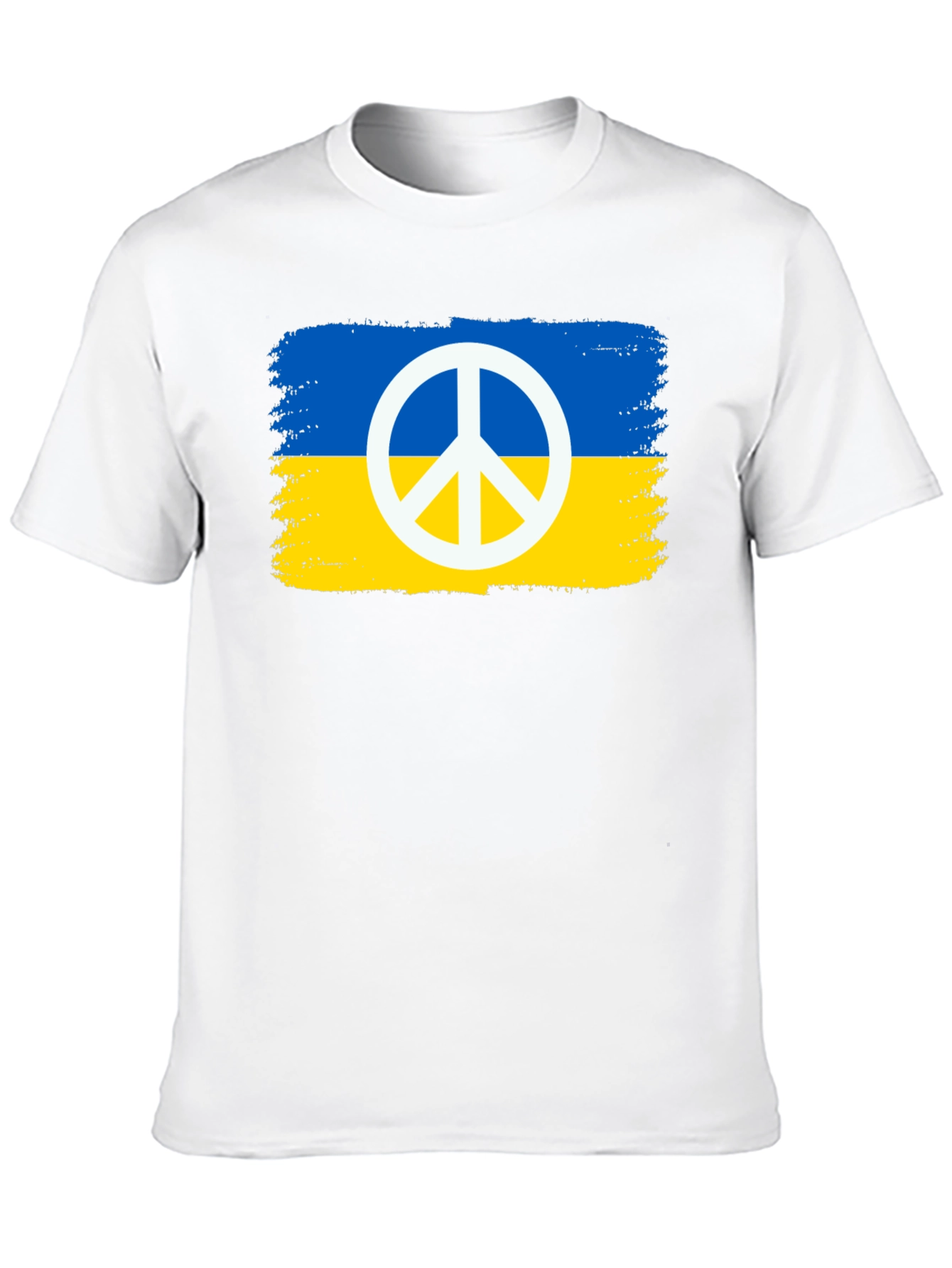 Ukraine Peace Sign Black T-Shirt