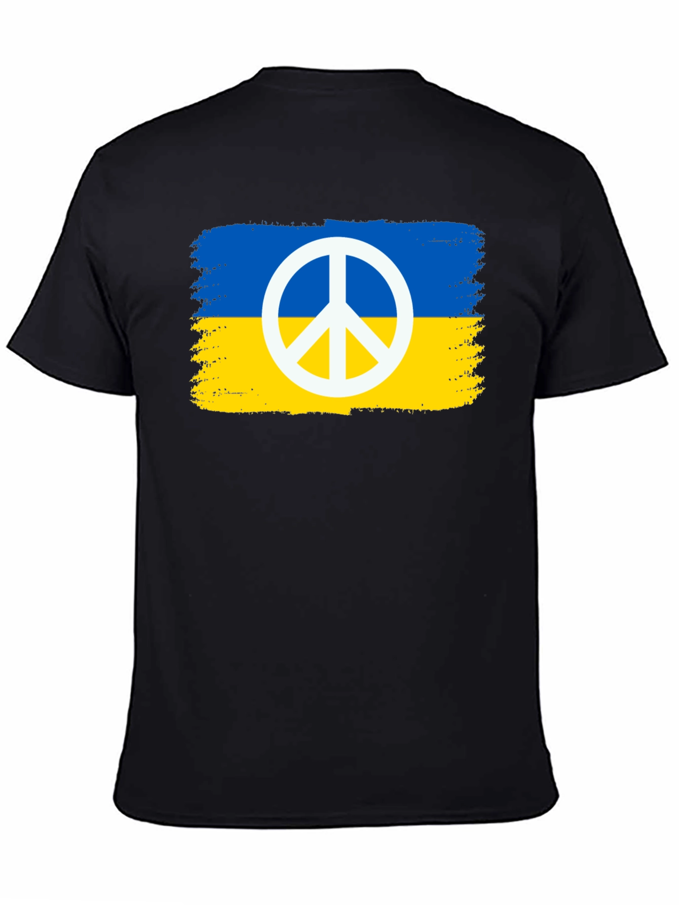 Ukraine Peace Sign Black T-Shirt