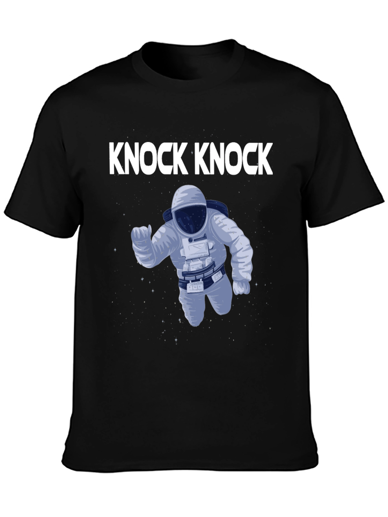 Knock Knock Astronaut Graphic Tee - Black
