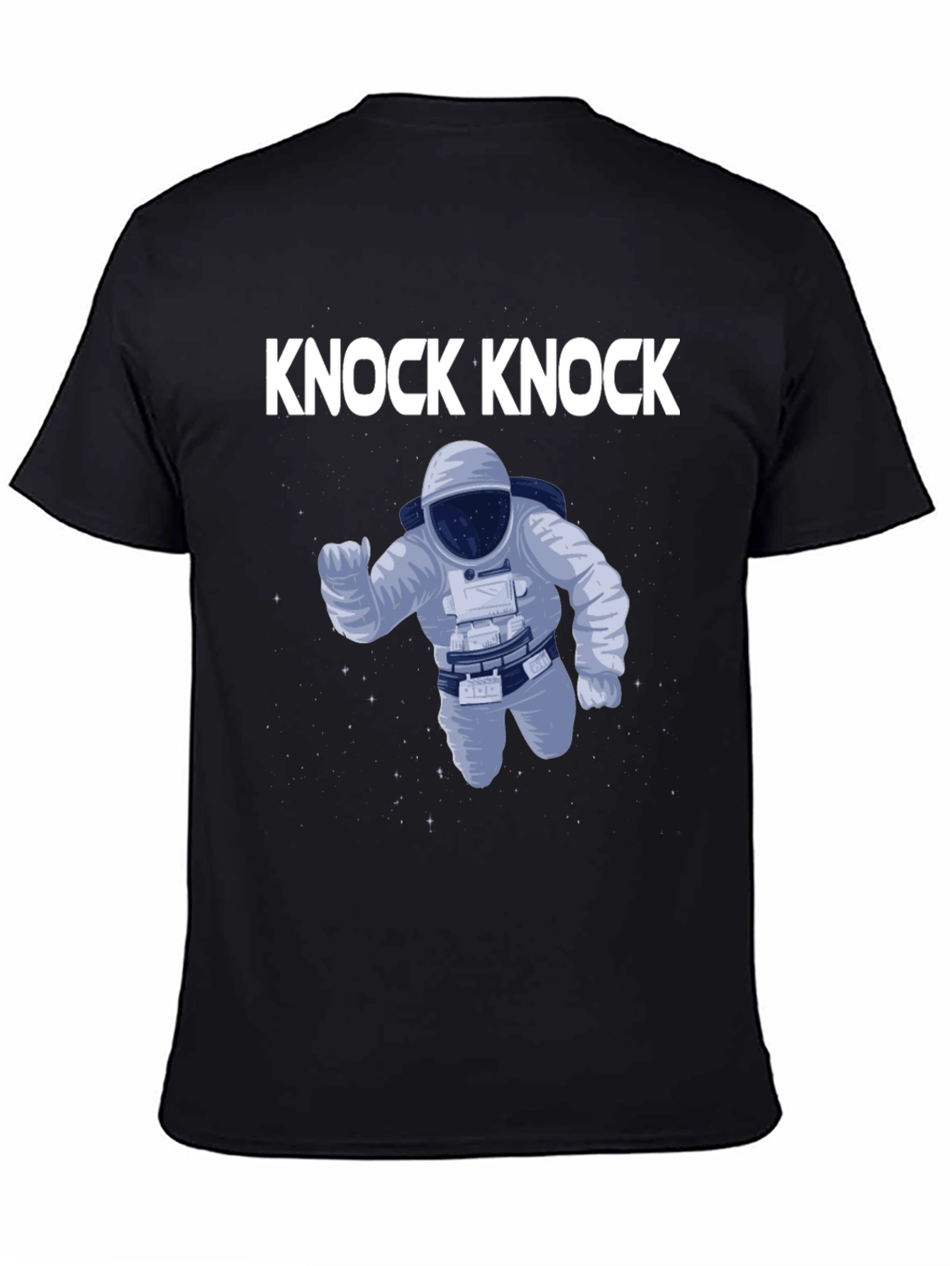 Knock Knock Astronaut Graphic Tee - Black