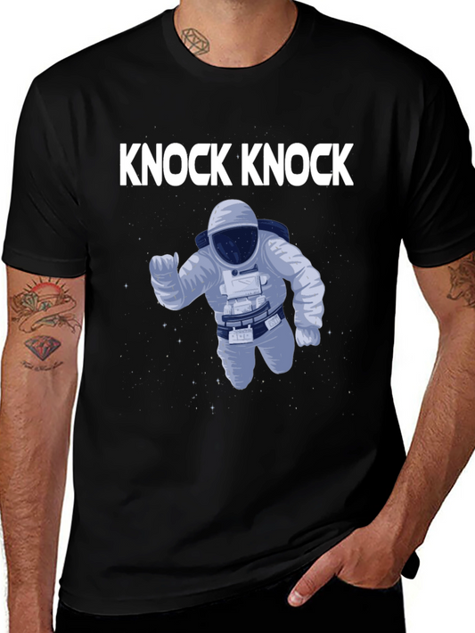 Knock Knock Astronaut Graphic Tee - Black
