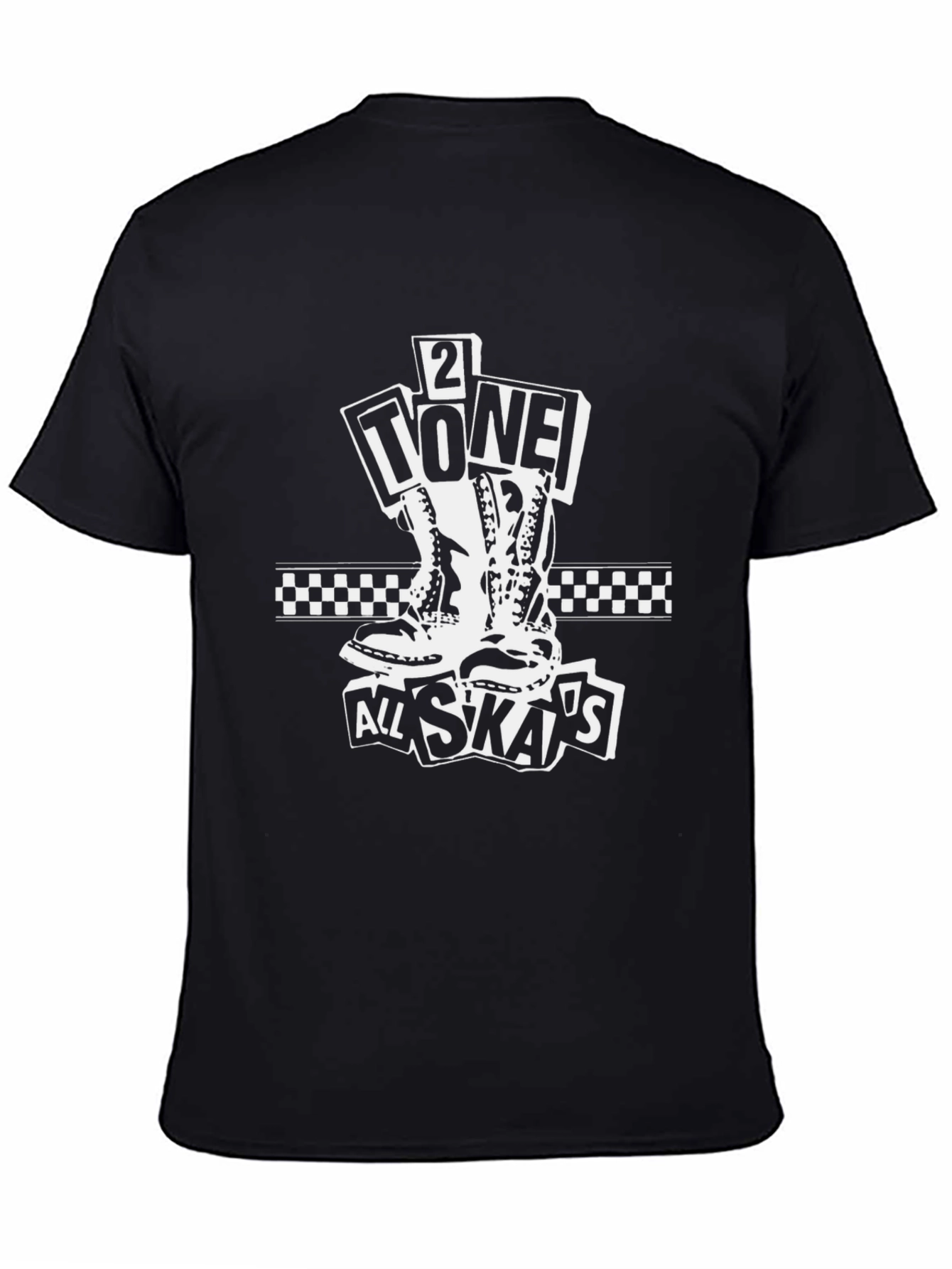 2 Tone All Skas Graphic Black T-Shirt