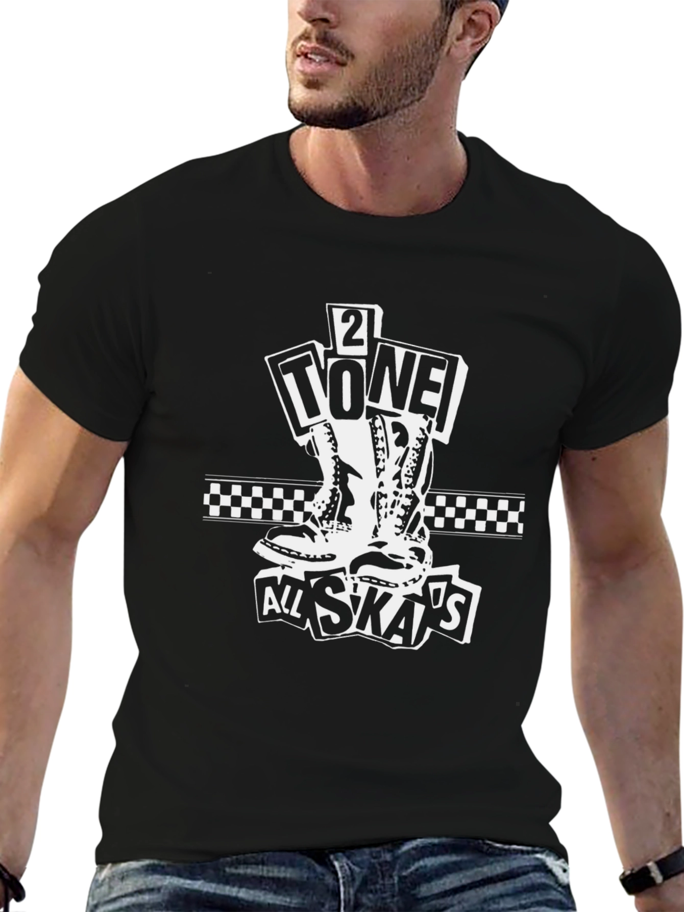 2 Tone All Skas Graphic Black T-Shirt