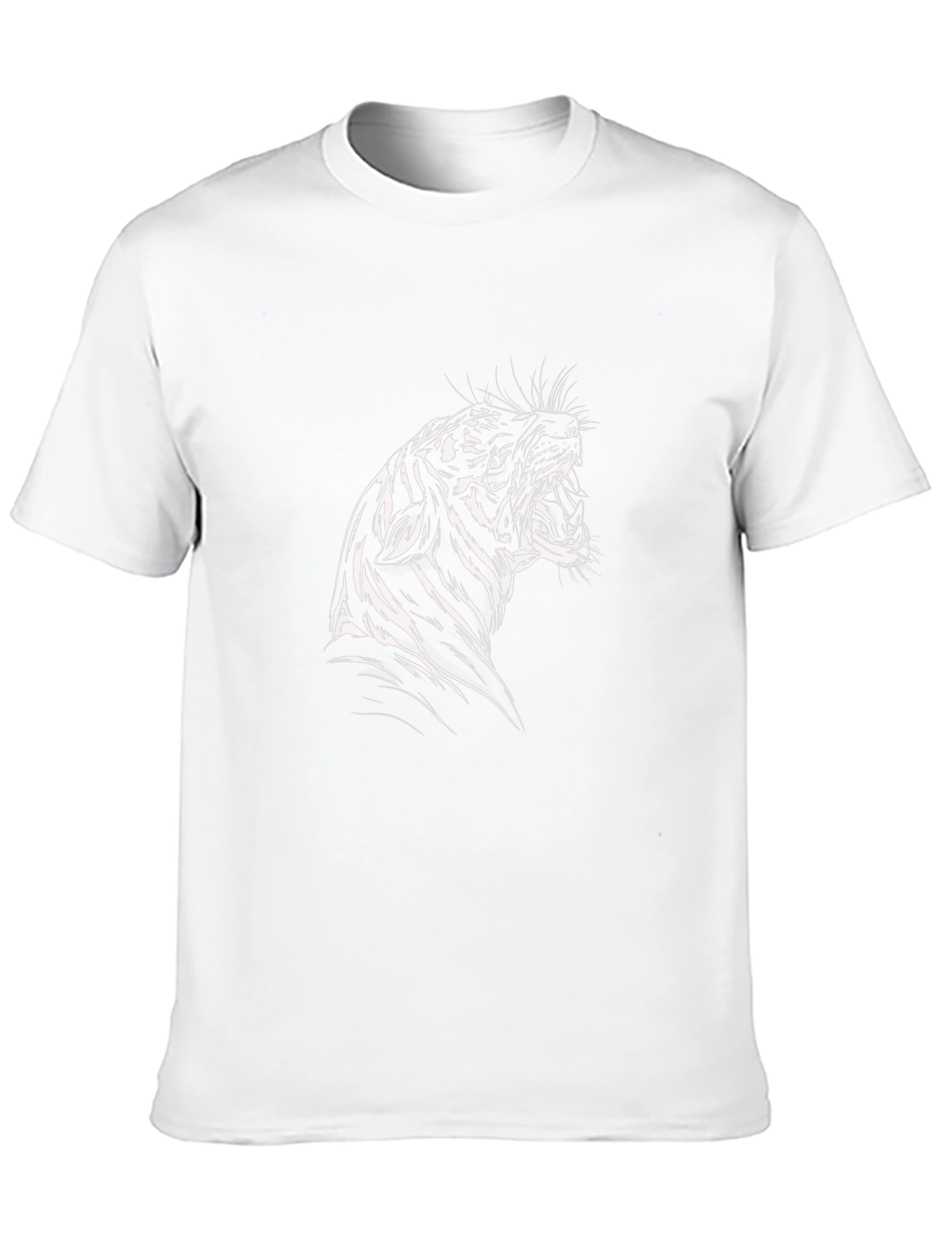 Mens Black Tiger Graphic T-Shirt
