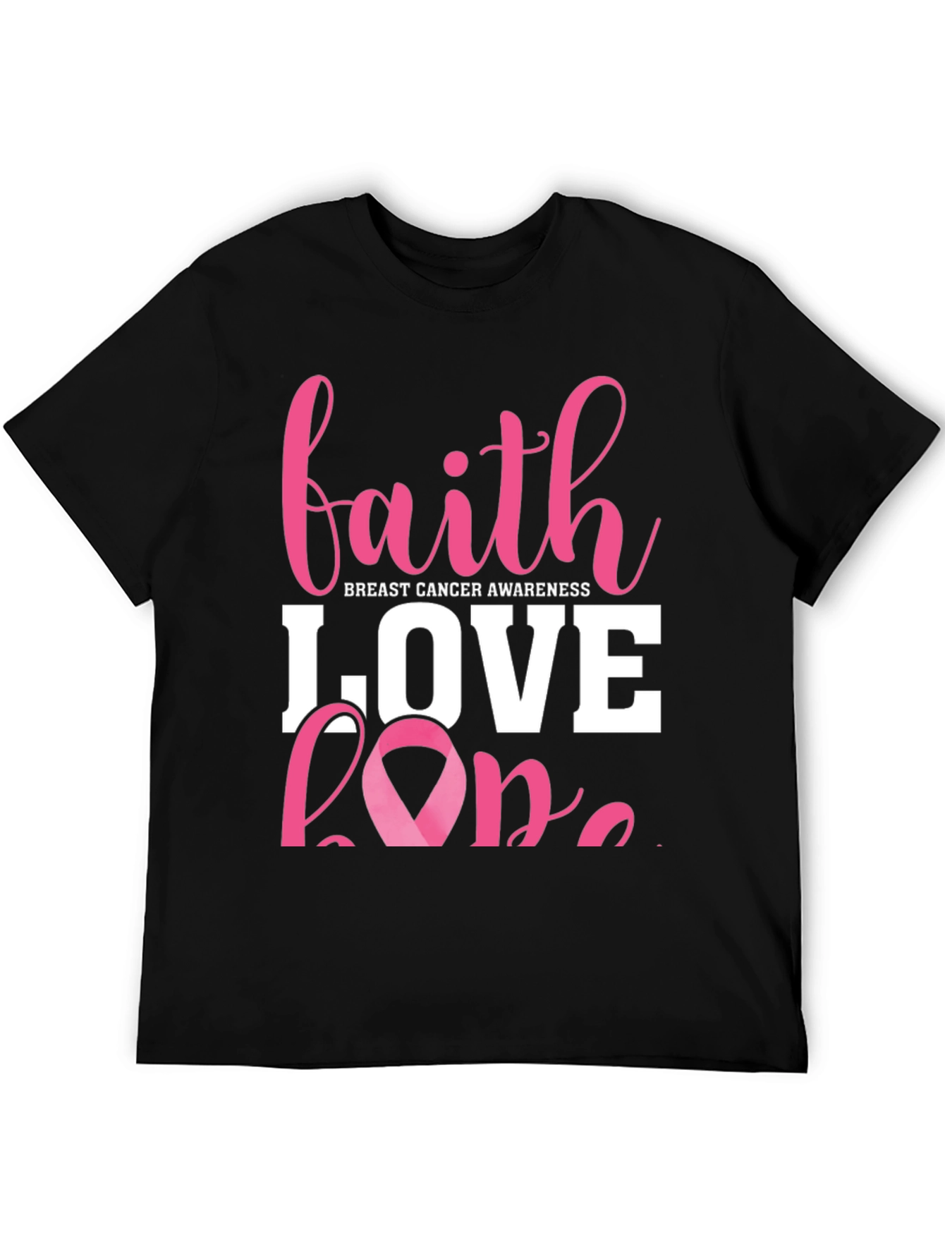 Faith Love Hope Breast Cancer Awareness T-Shirt