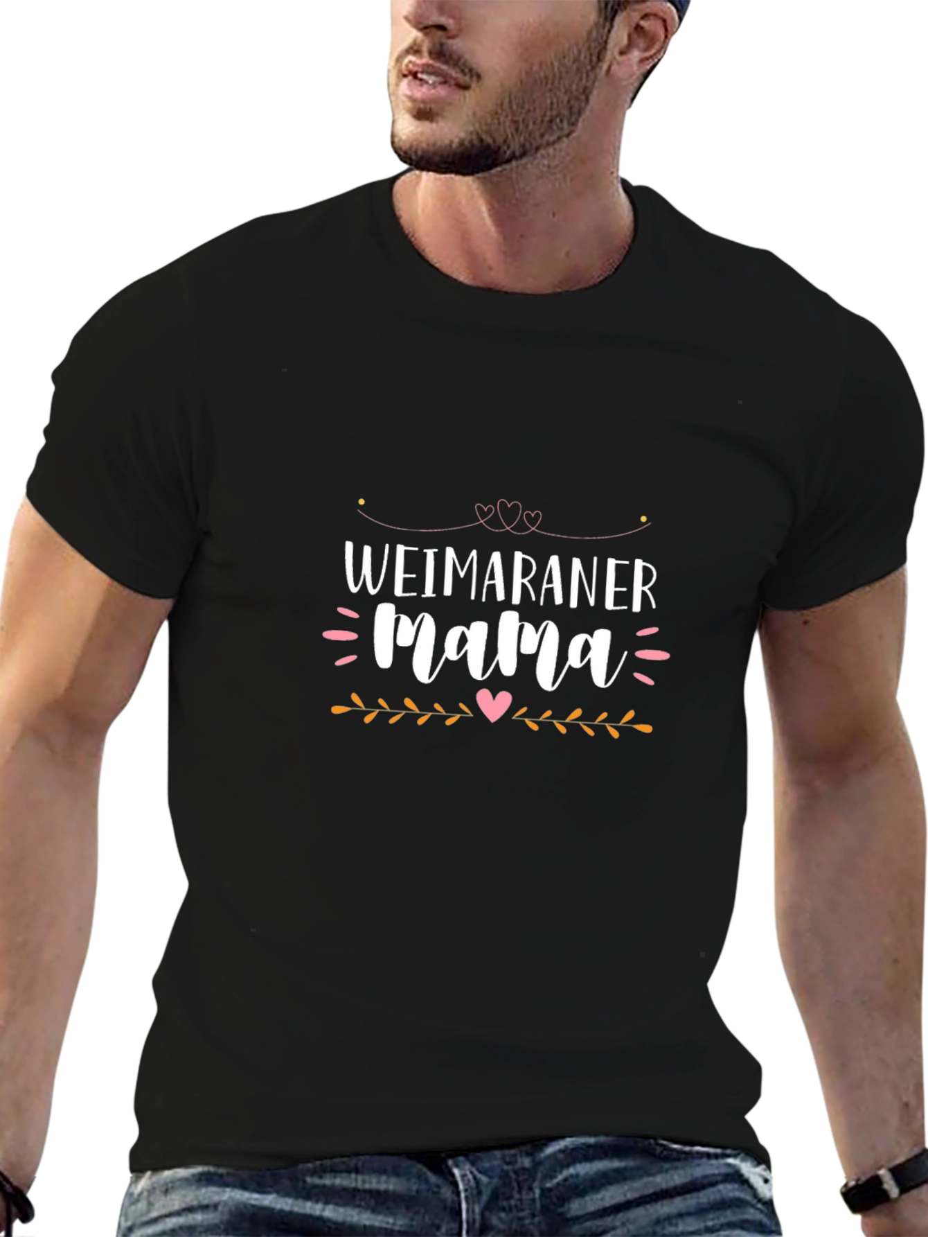 Weimaraner Mama Black T-Shirt