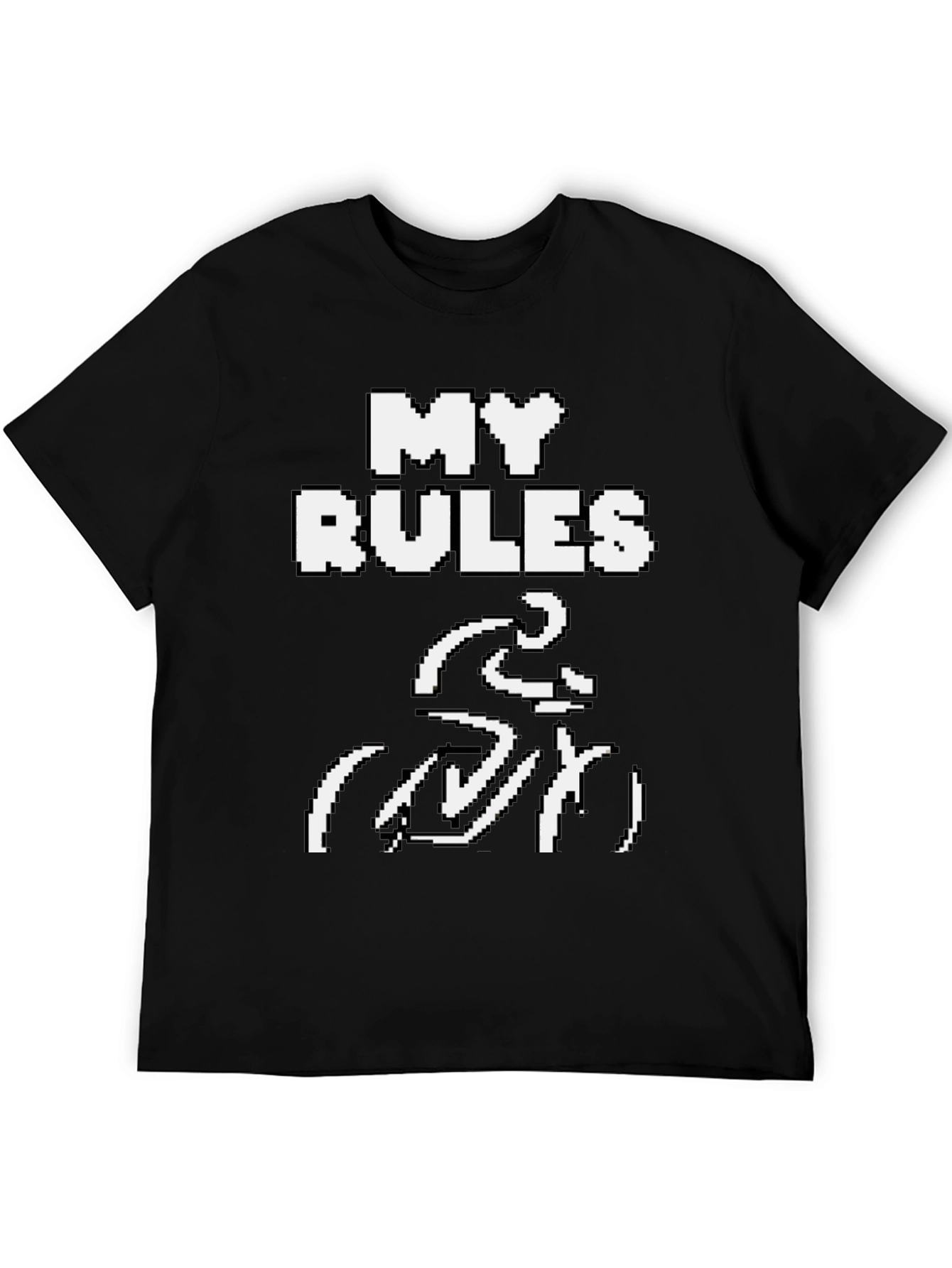 My Rules Cycling T-Shirt - Black Crew Neck