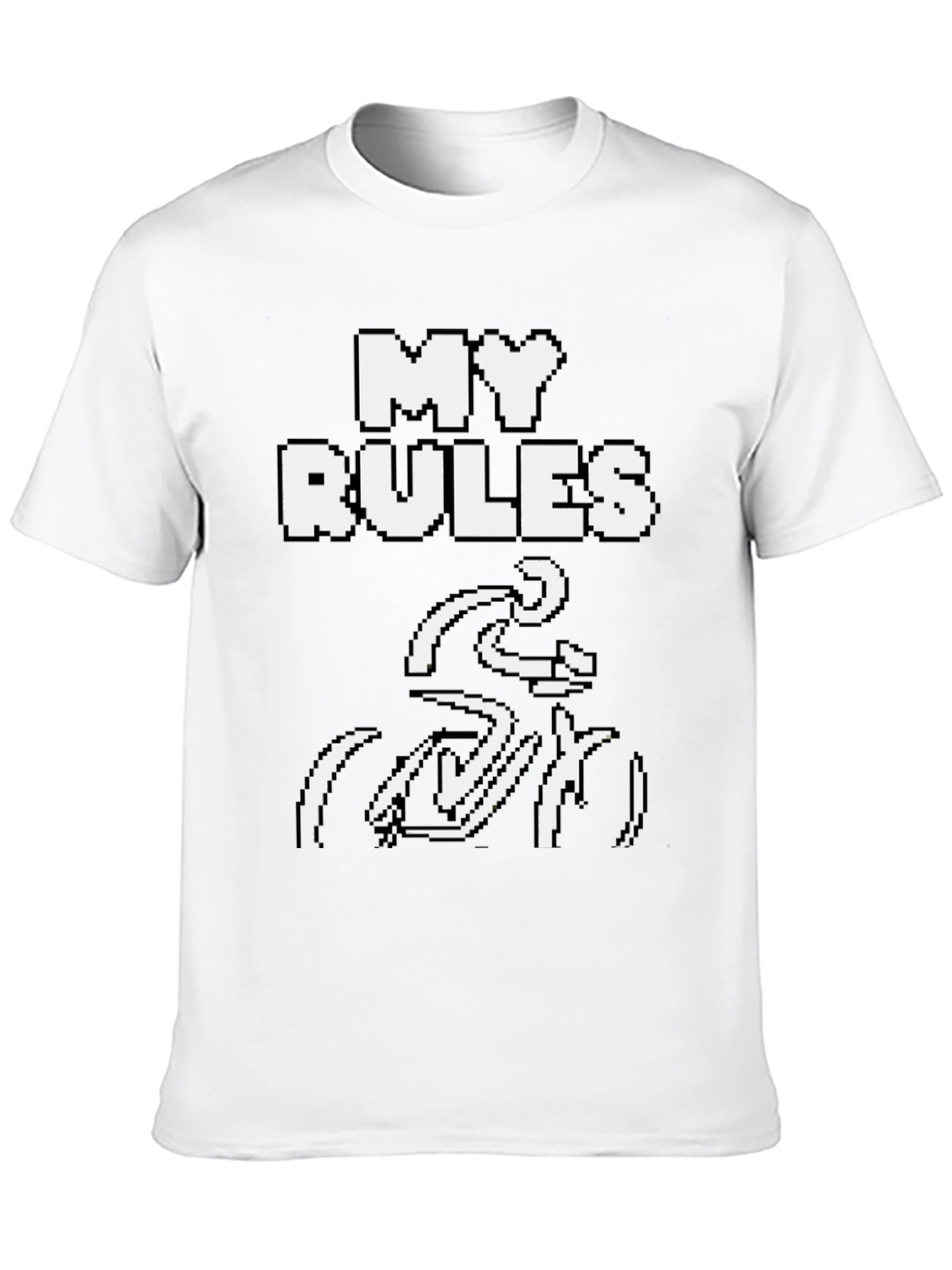My Rules Cycling T-Shirt - Black Crew Neck