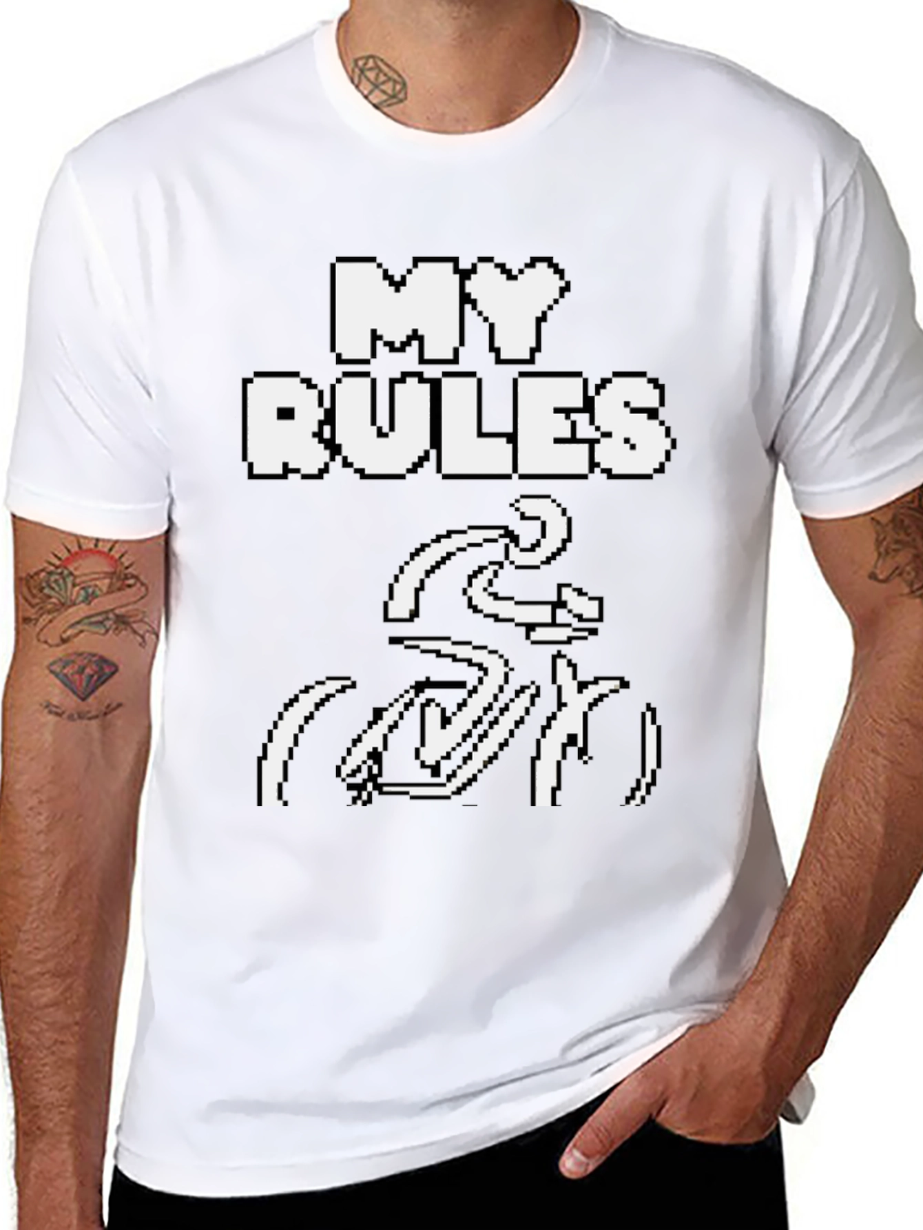 My Rules Cycling T-Shirt - Black Crew Neck