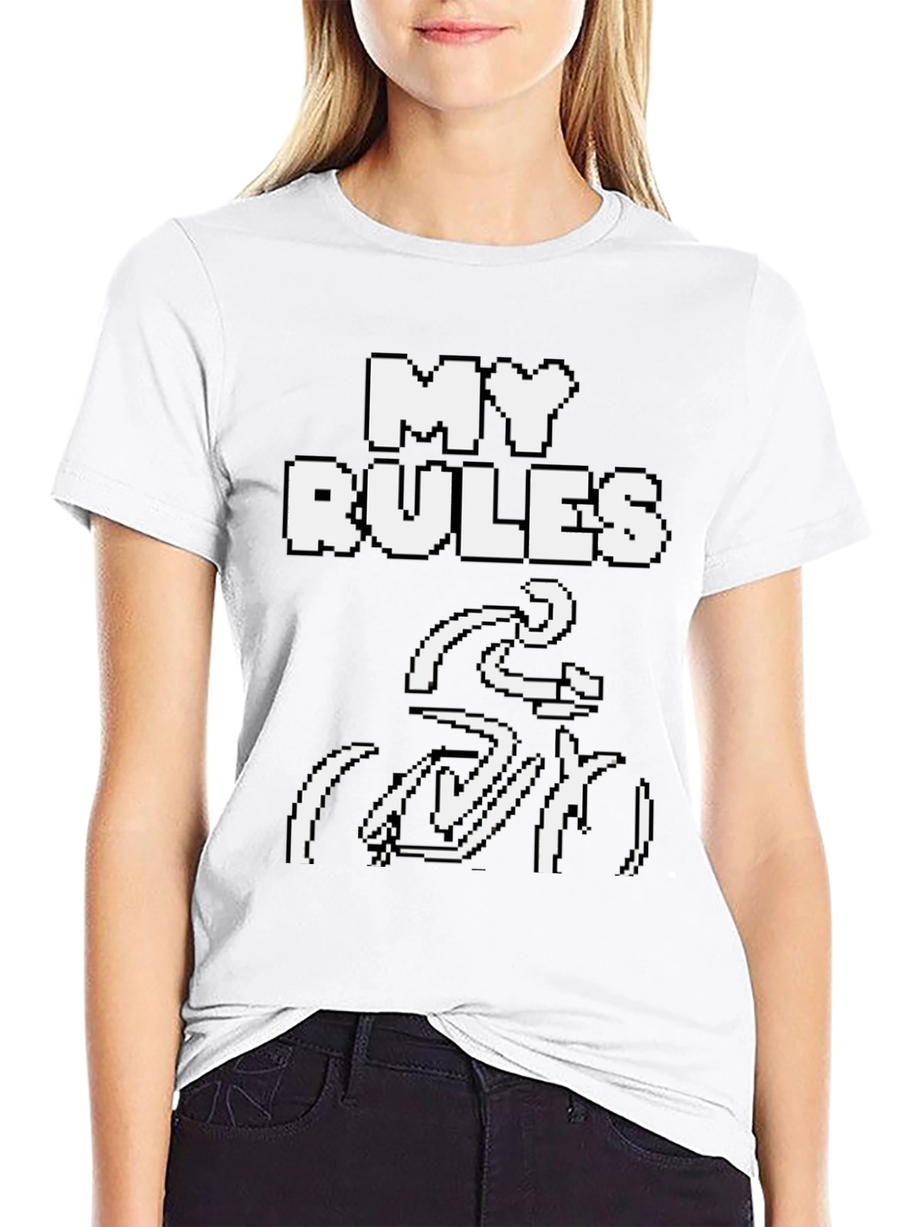 My Rules Cycling T-Shirt - Black Crew Neck