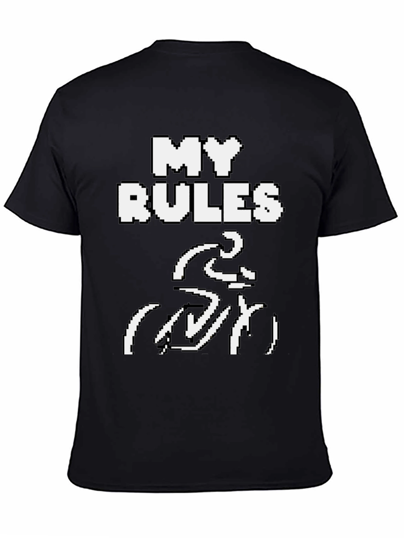 My Rules Cycling T-Shirt - Black Crew Neck