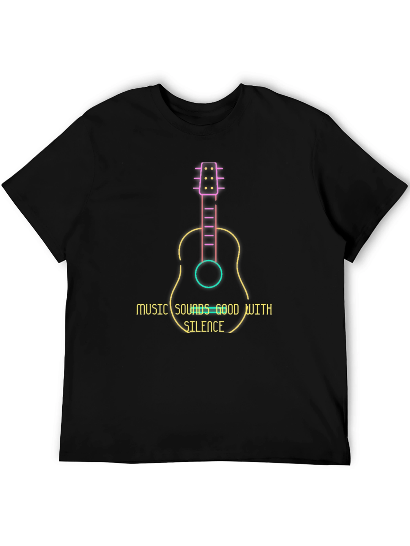 Guitar Music T-Shirt - Sounds Good With Silence
